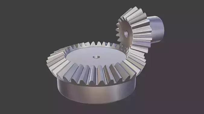 3M BEVEL SPUR GEAR SET 3M T18 T36 3D print model