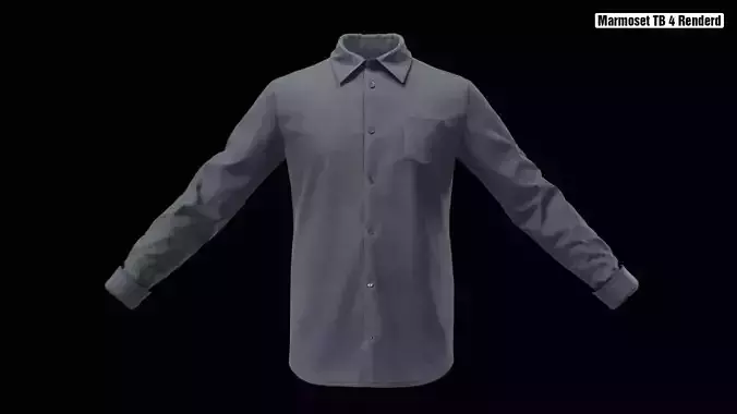 Realistic Dress Shirt v1 Free 3D model