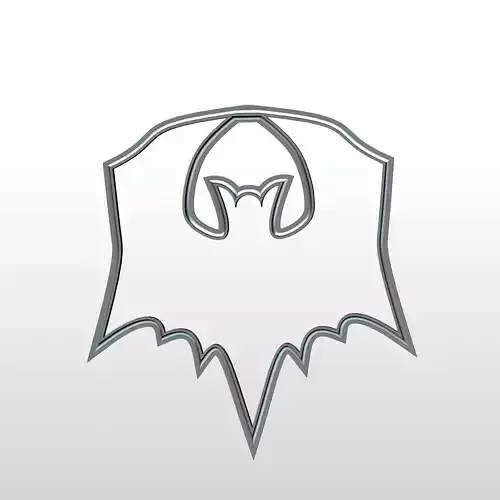 Cookie cutter for Halloween the 3D model of a bat 3D print model