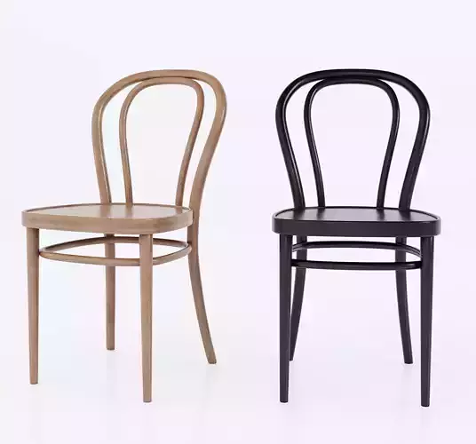 Thonet bentwood dining chair with wooden seat
