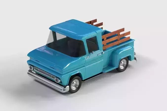 Cartoon Pickup Car Vehicle