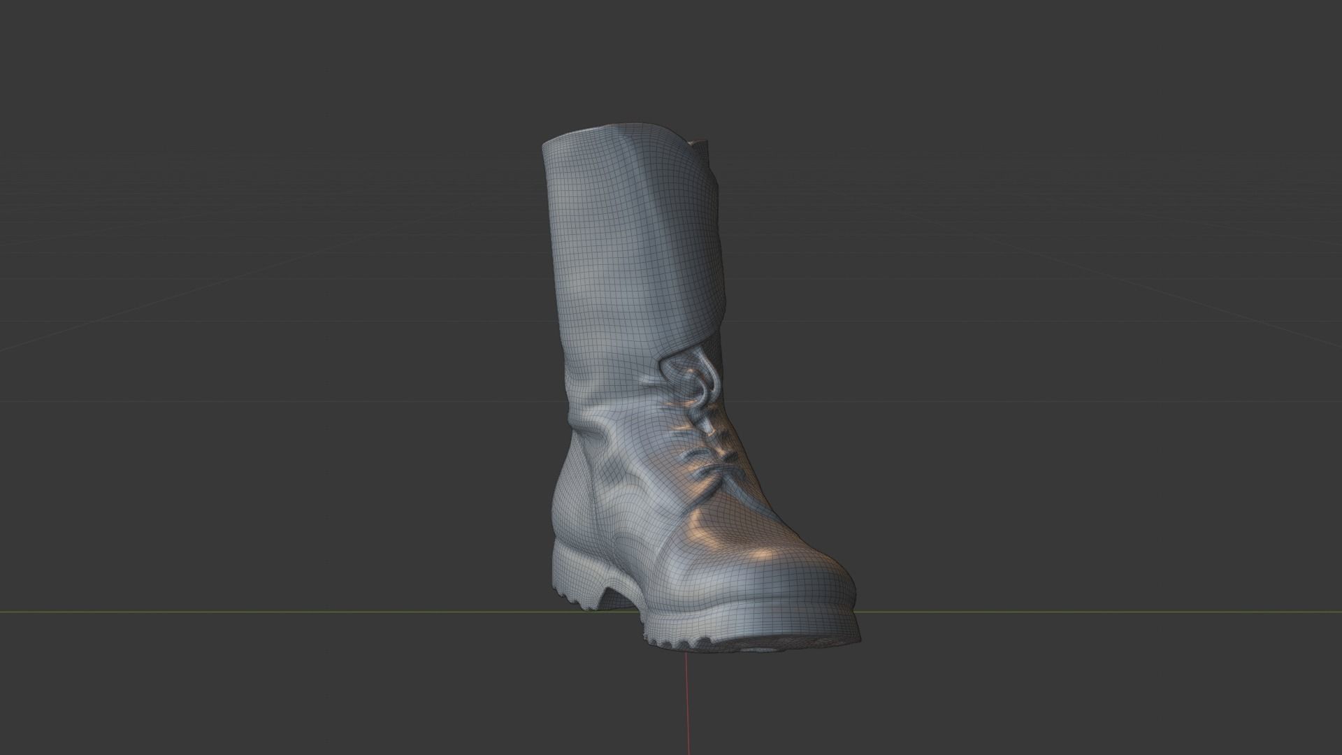 Cold war army boot Yugoslavs People Army combat boots Low-poly 3D model_21