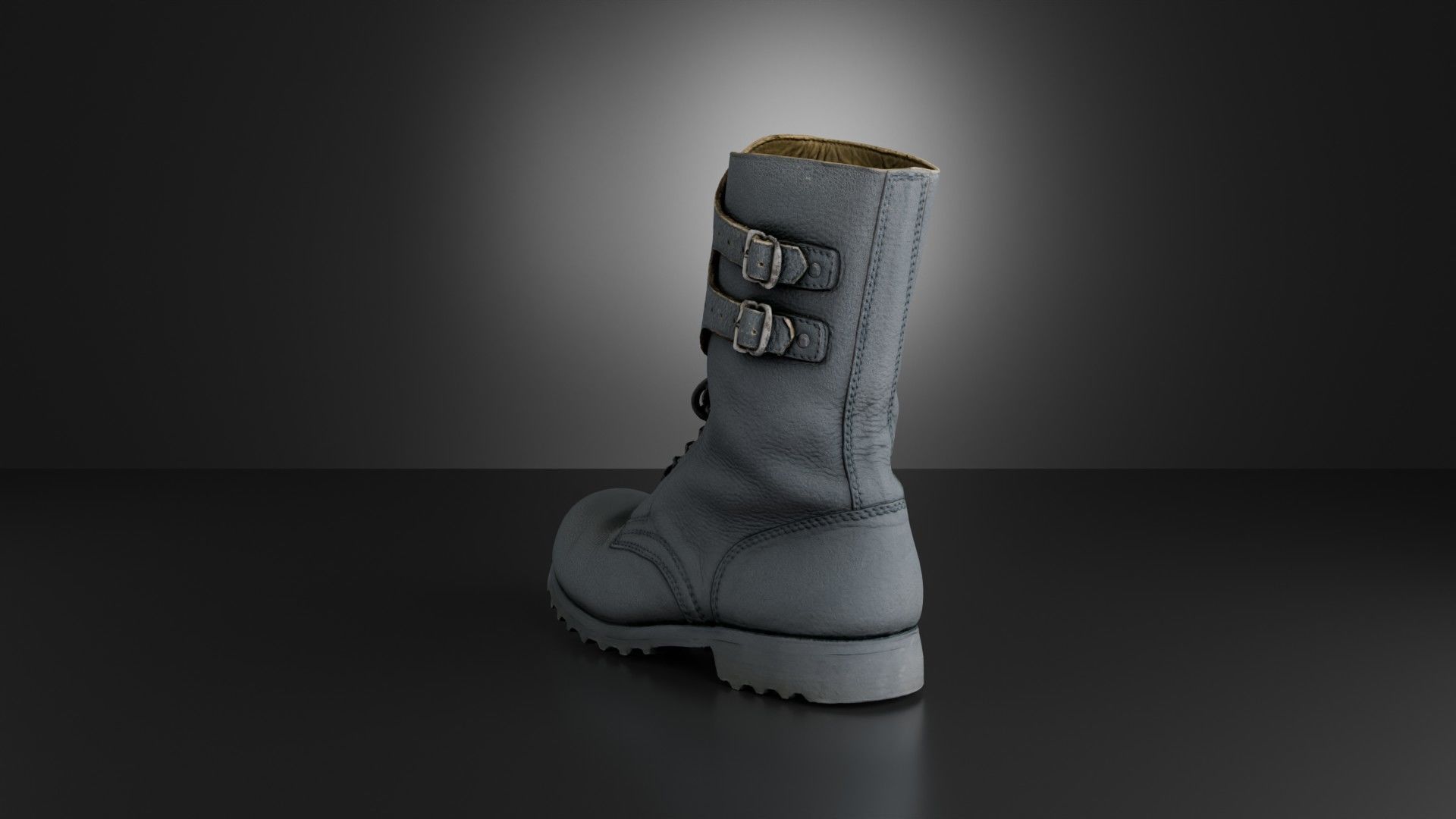 Cold war army boot Yugoslavs People Army combat boots Low-poly 3D model_13