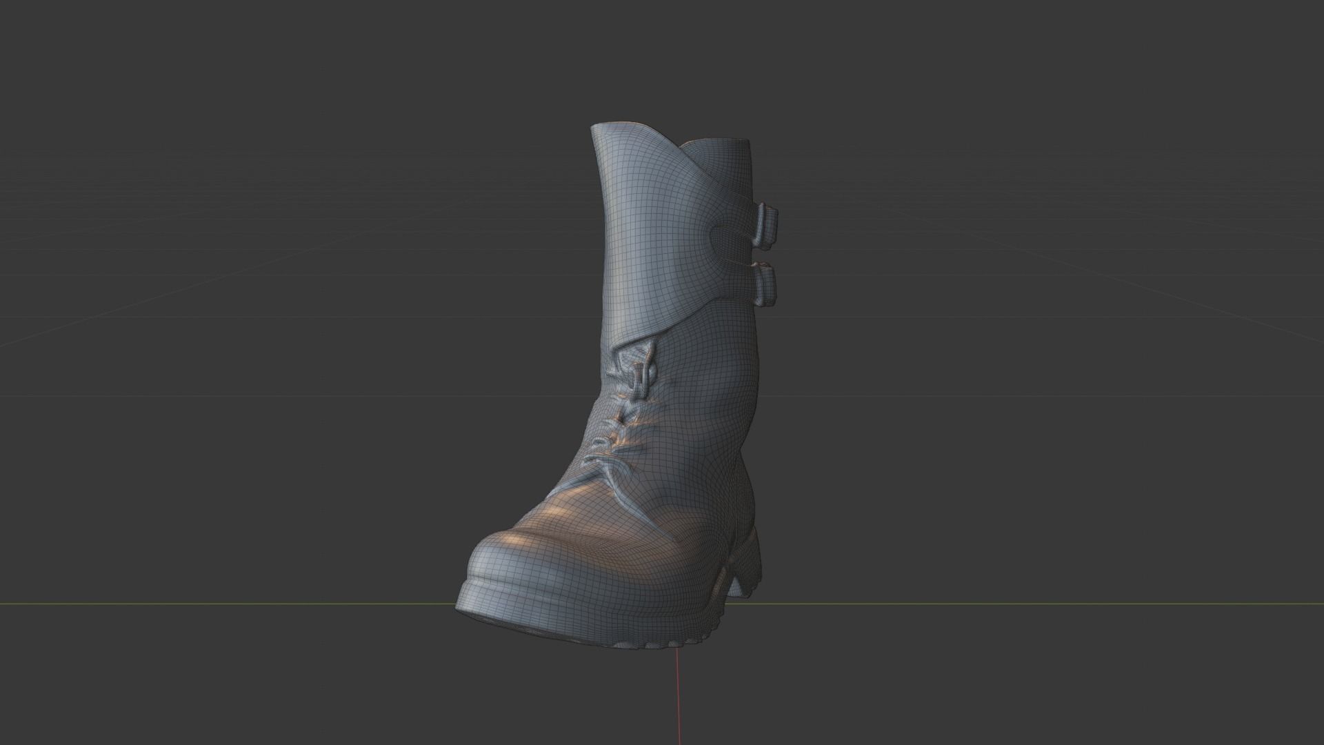 Cold war army boot Yugoslavs People Army combat boots Low-poly 3D model_19