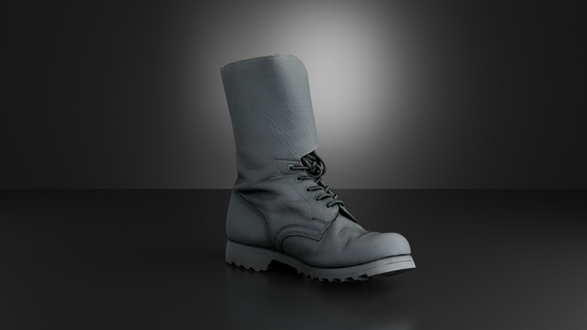 Cold war army boot Yugoslavs People Army combat boots Low-poly 3D model_6
