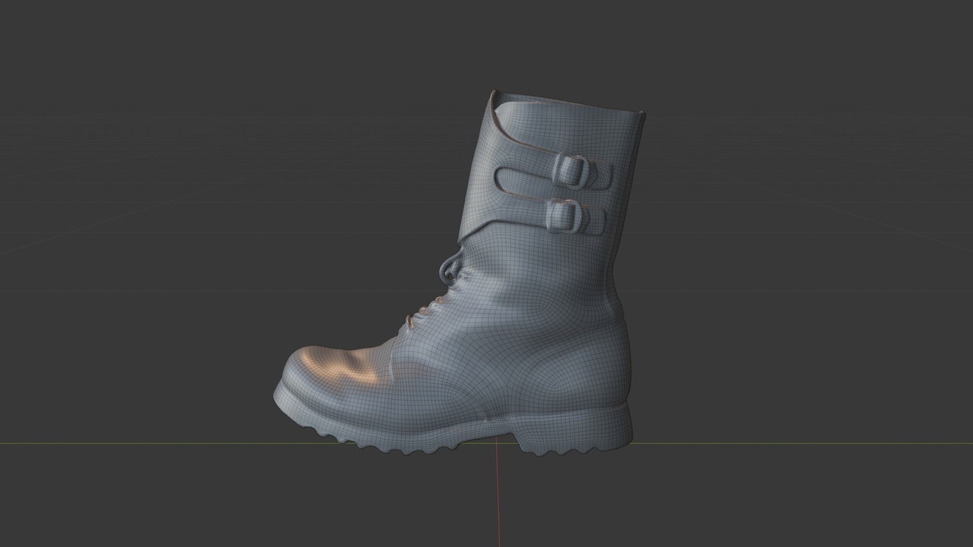Cold war army boot Yugoslavs People Army combat boots Low-poly 3D model_16