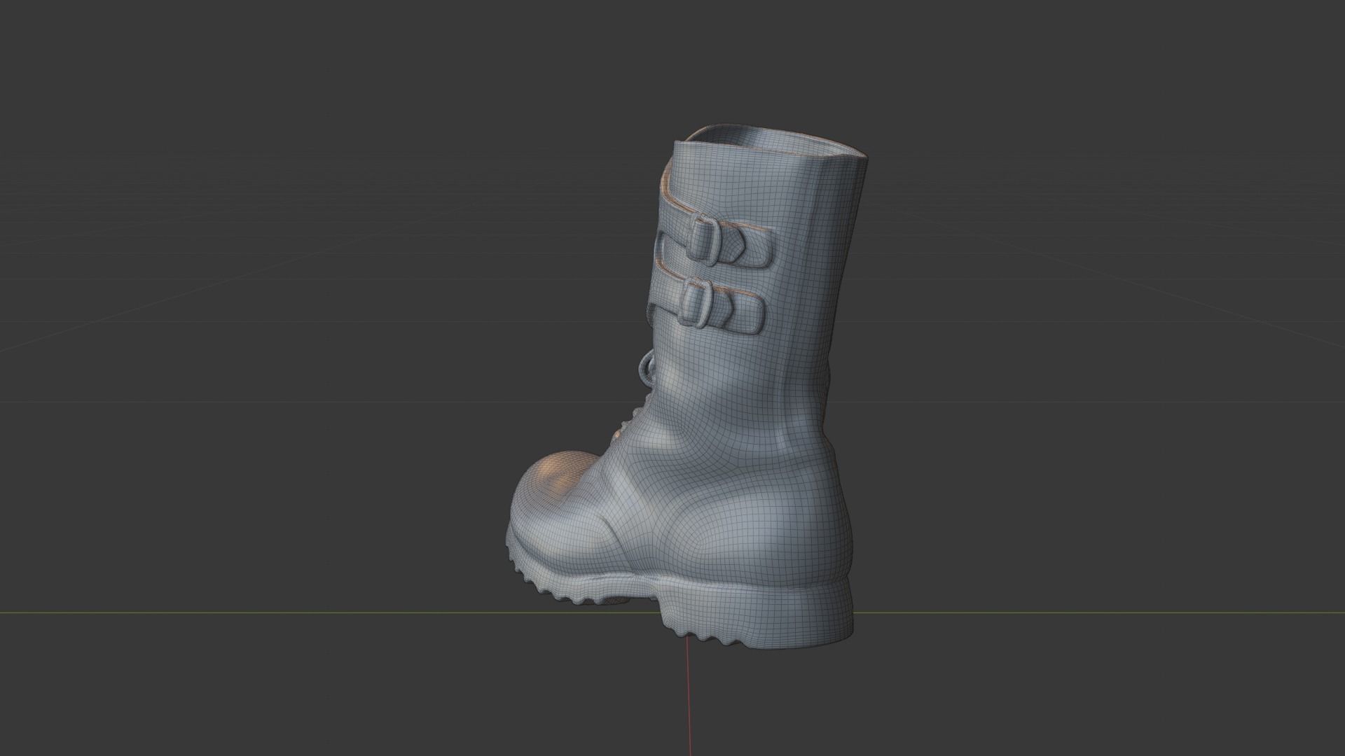Cold war army boot Yugoslavs People Army combat boots Low-poly 3D model_29