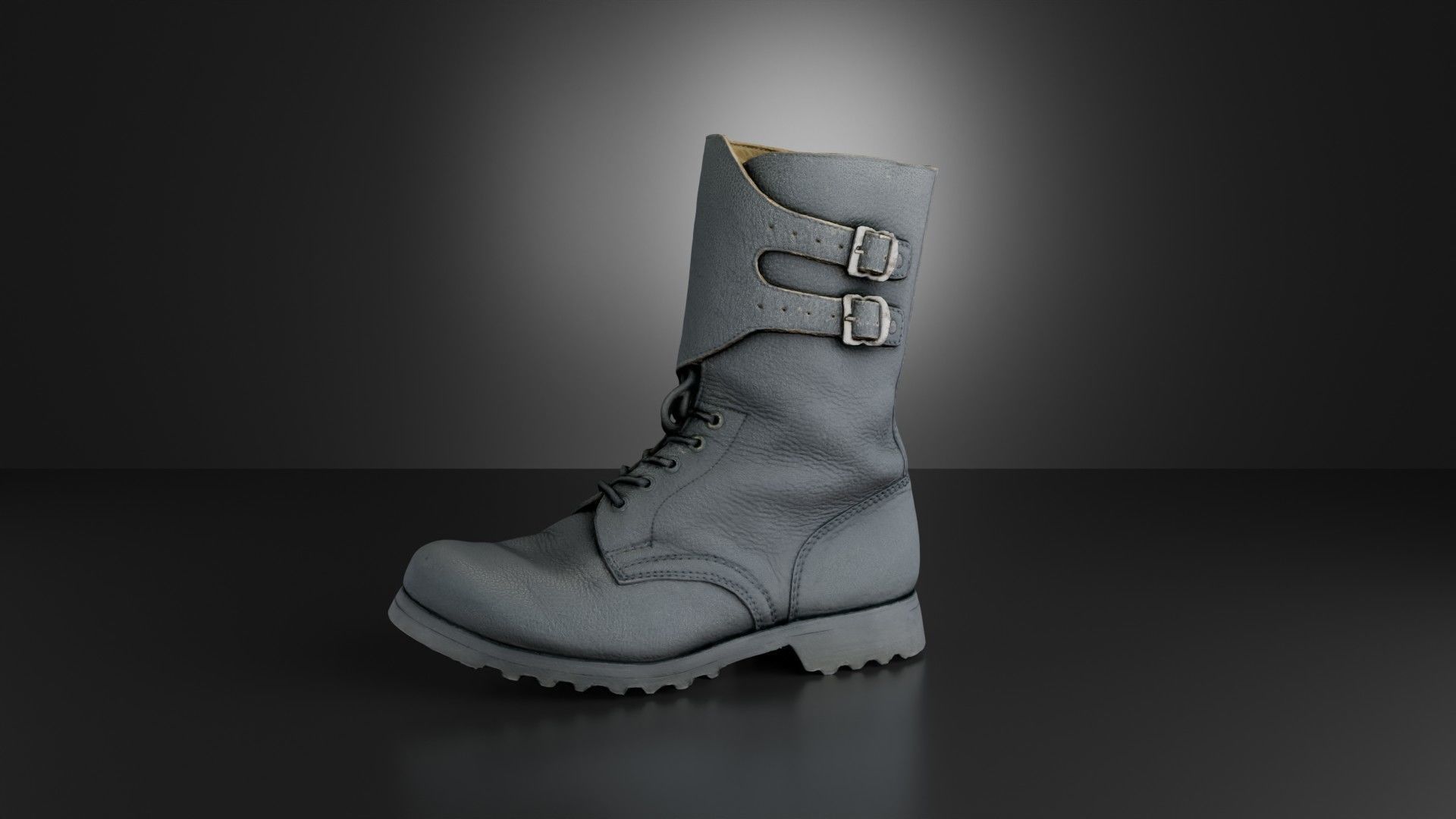 Cold war army boot Yugoslavs People Army combat boots Low-poly 3D model_1
