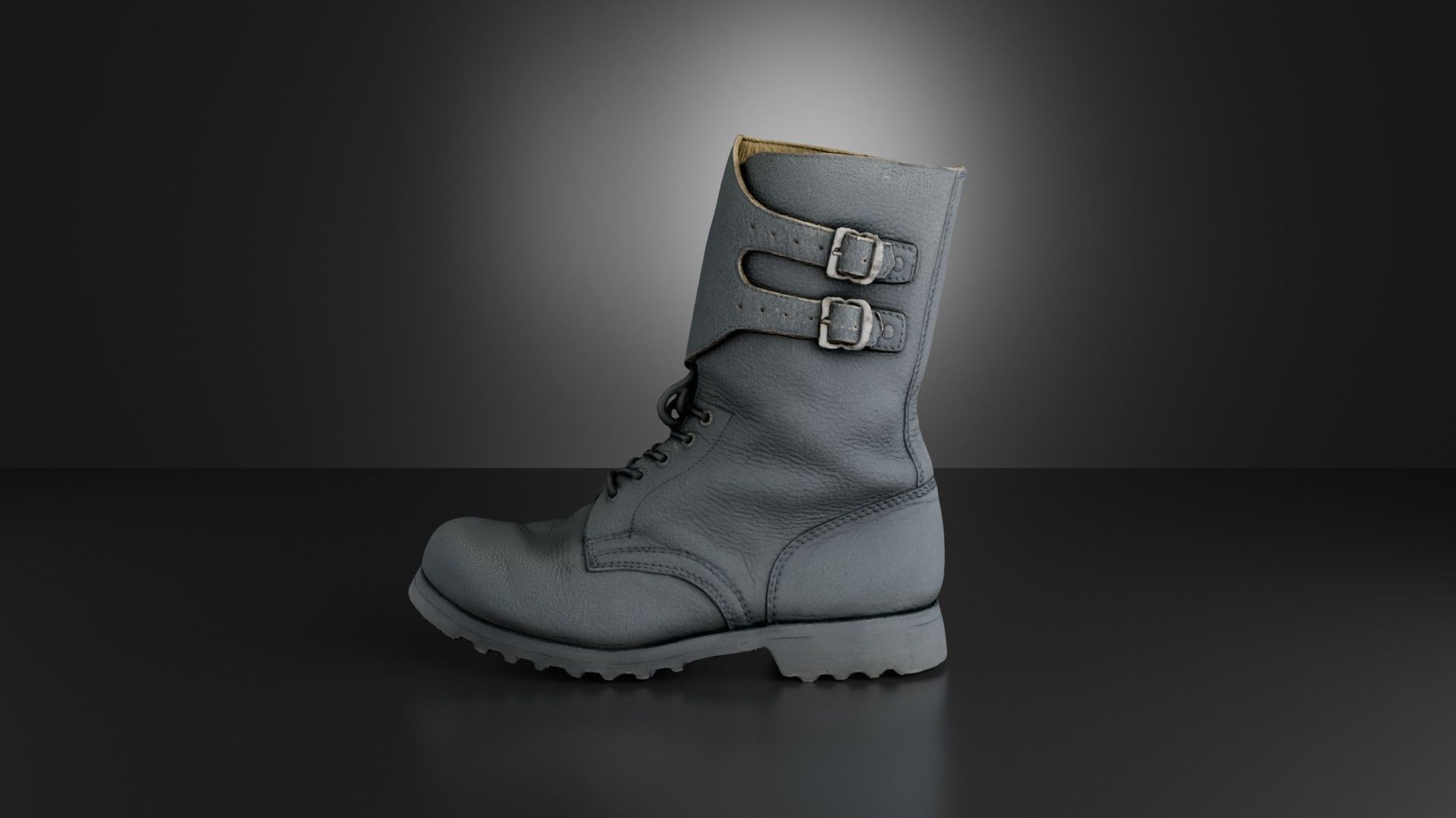 Cold war army boot Yugoslavs People Army combat boots Low-poly 3D model_15