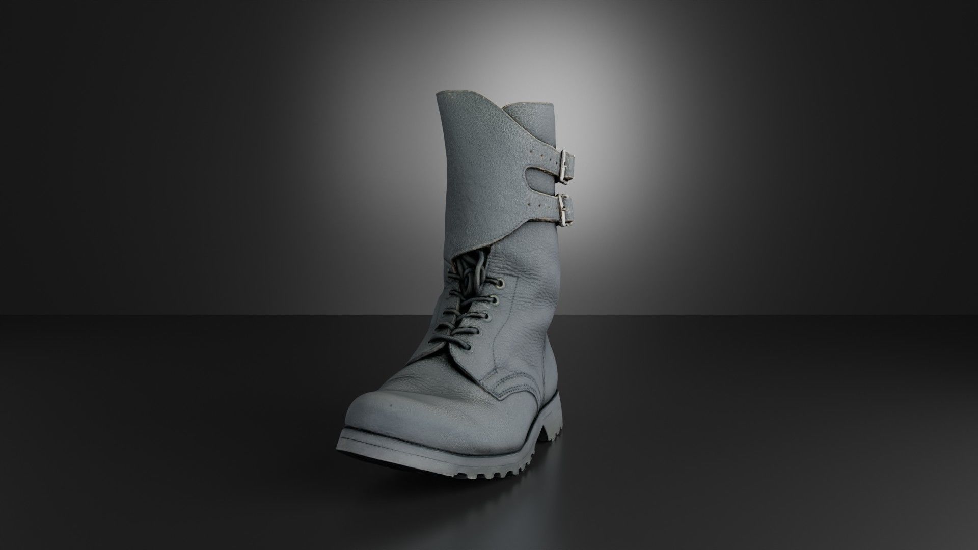 Cold war army boot Yugoslavs People Army combat boots Low-poly 3D model_3