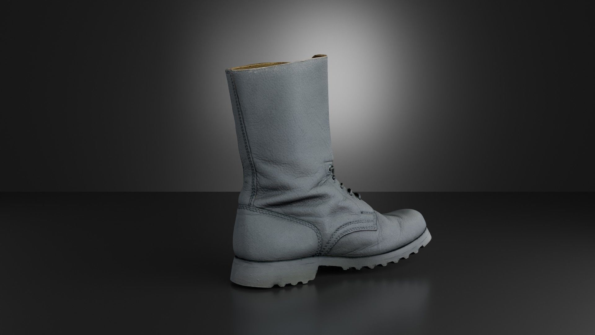 Cold war army boot Yugoslavs People Army combat boots Low-poly 3D model_9