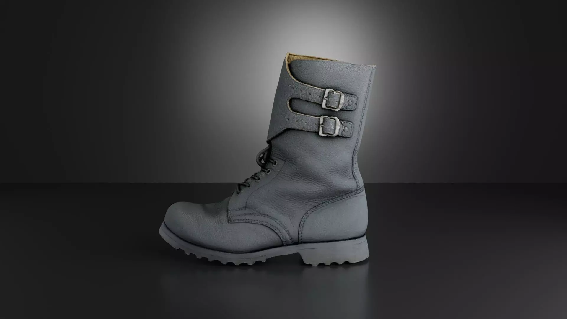 Cold war army boot Yugoslavs People Army combat boots Low-poly 3D model_0