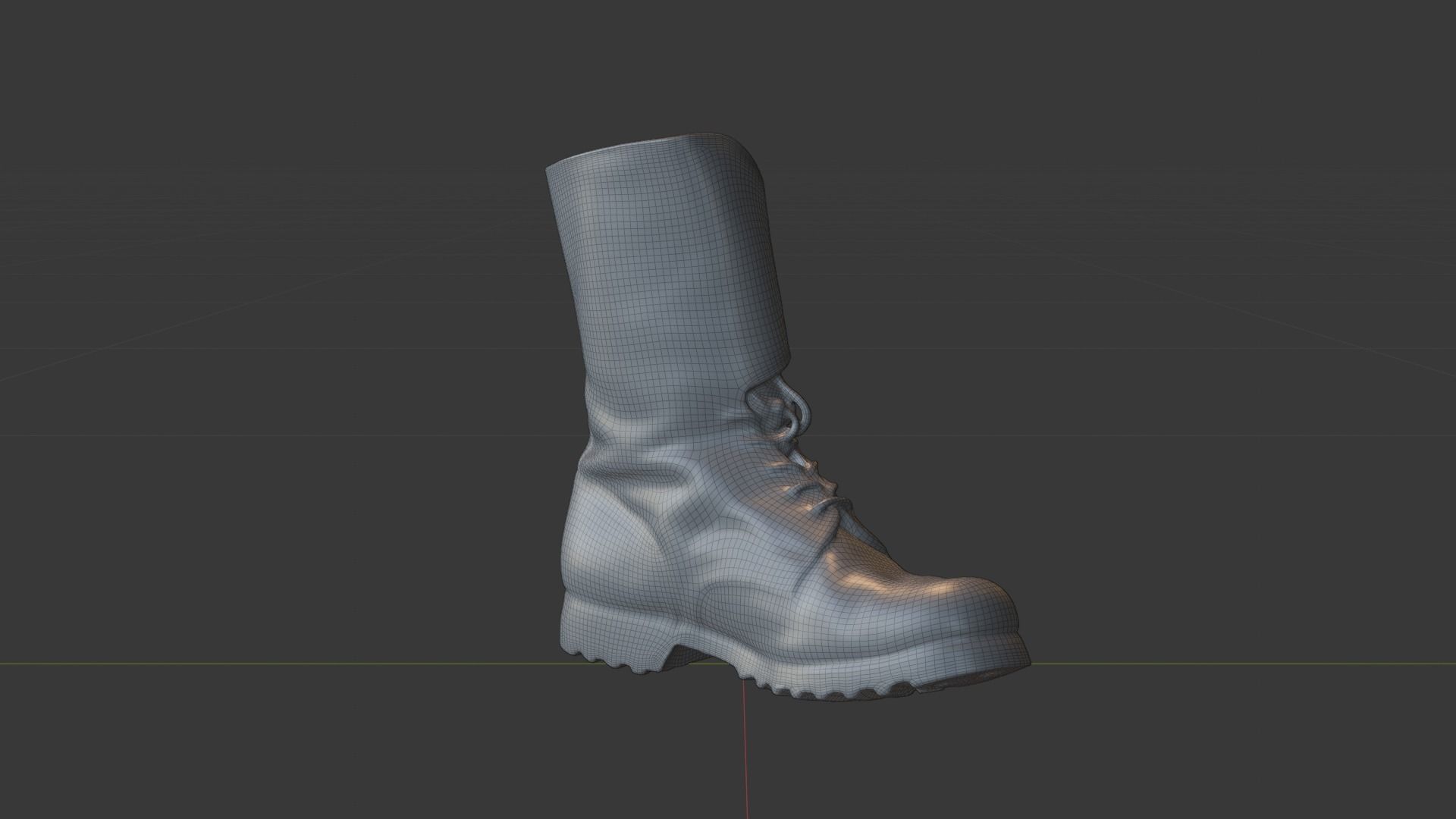 Cold war army boot Yugoslavs People Army combat boots Low-poly 3D model_22