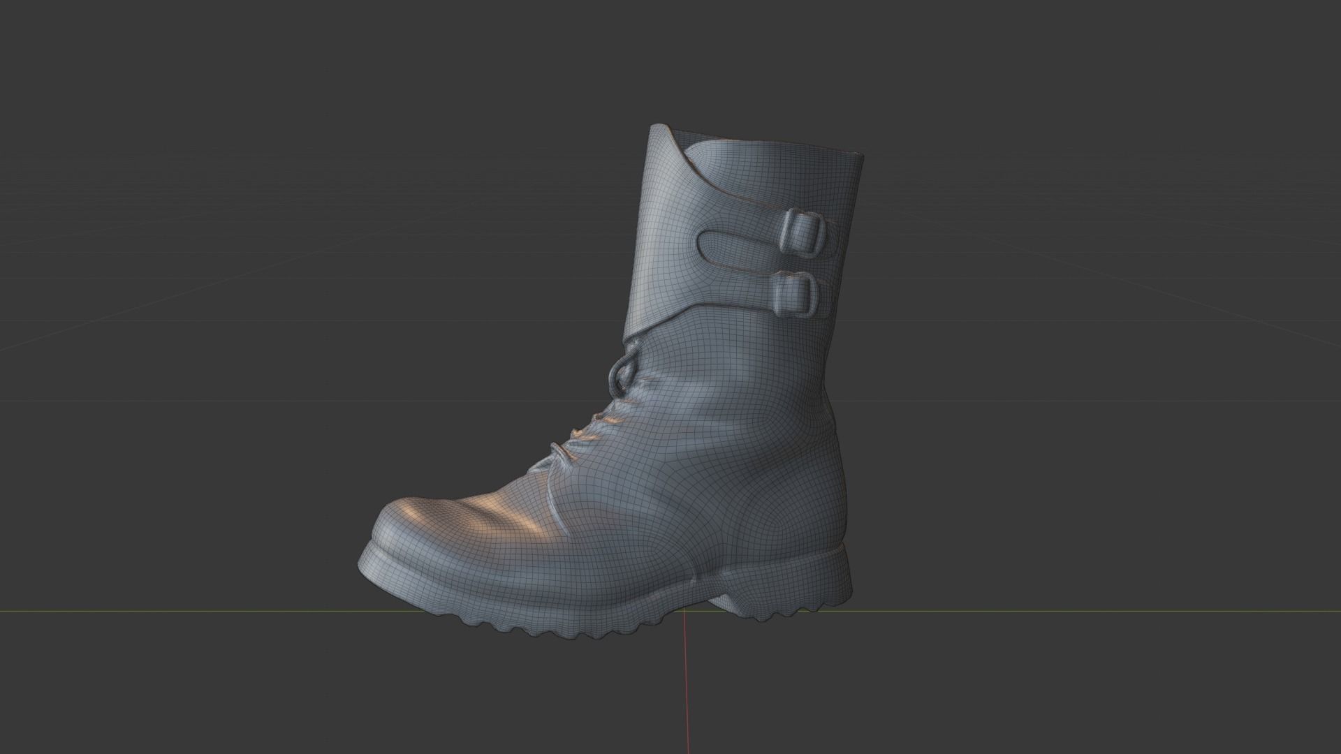 Cold war army boot Yugoslavs People Army combat boots Low-poly 3D model_17