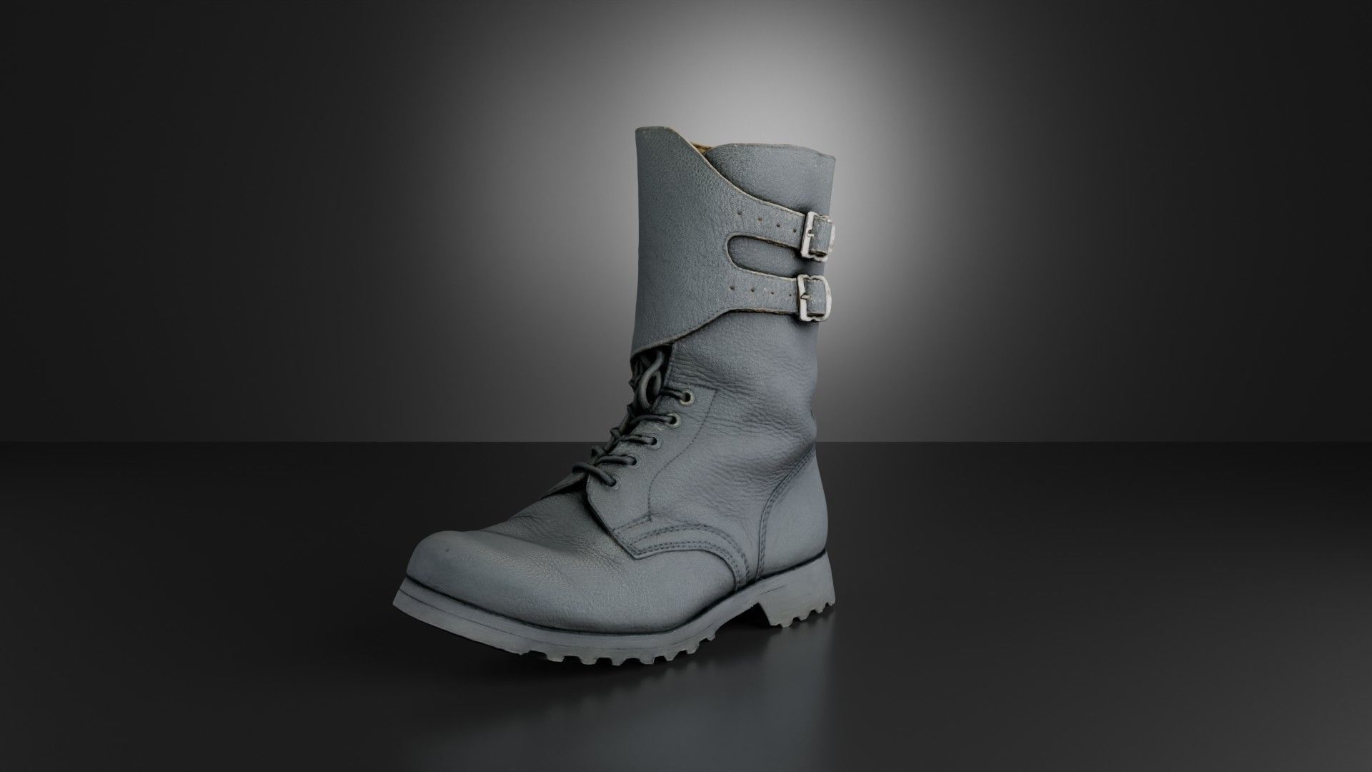 Cold war army boot Yugoslavs People Army combat boots Low-poly 3D model_2