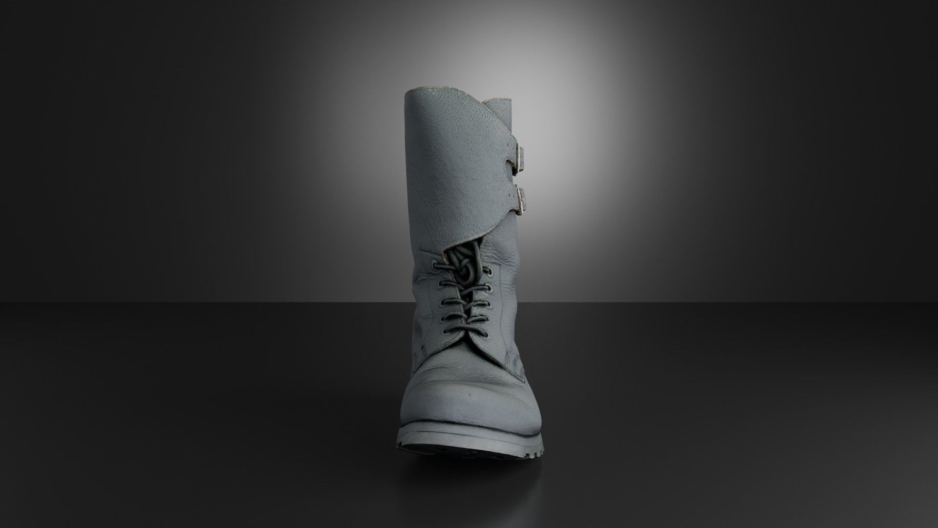 Cold war army boot Yugoslavs People Army combat boots Low-poly 3D model_4