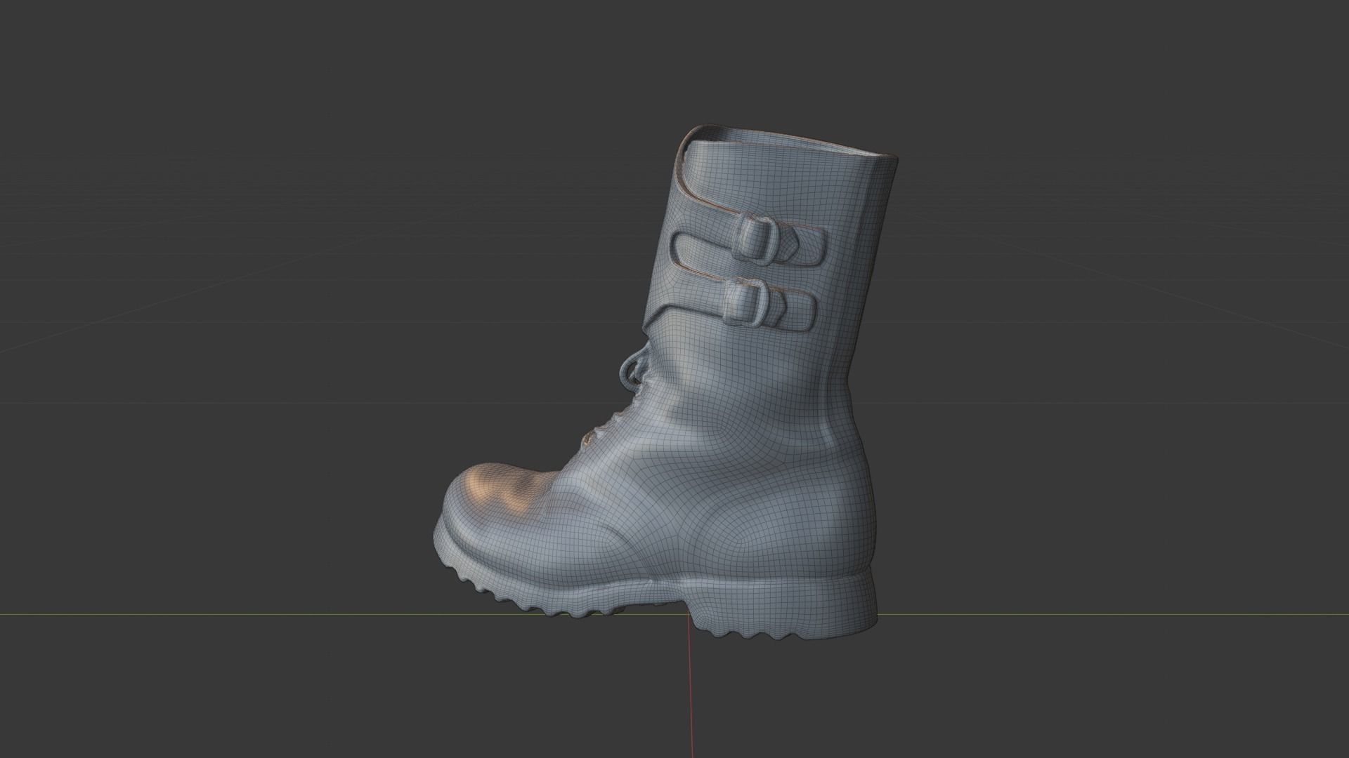 Cold war army boot Yugoslavs People Army combat boots Low-poly 3D model_30