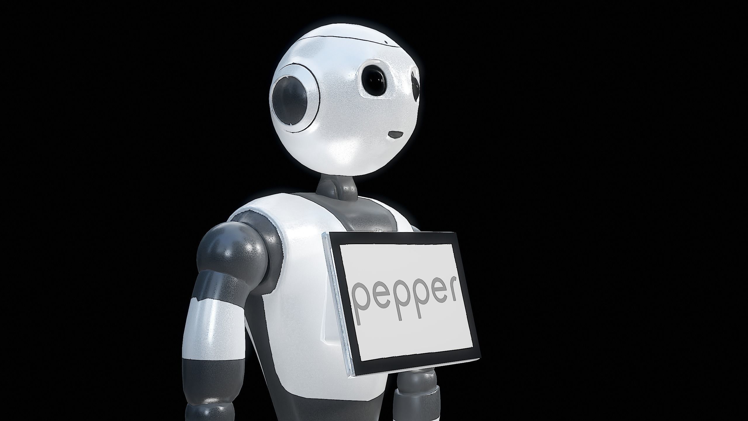 Robot Pepper PBR Gameready Low-poly 3D model_13