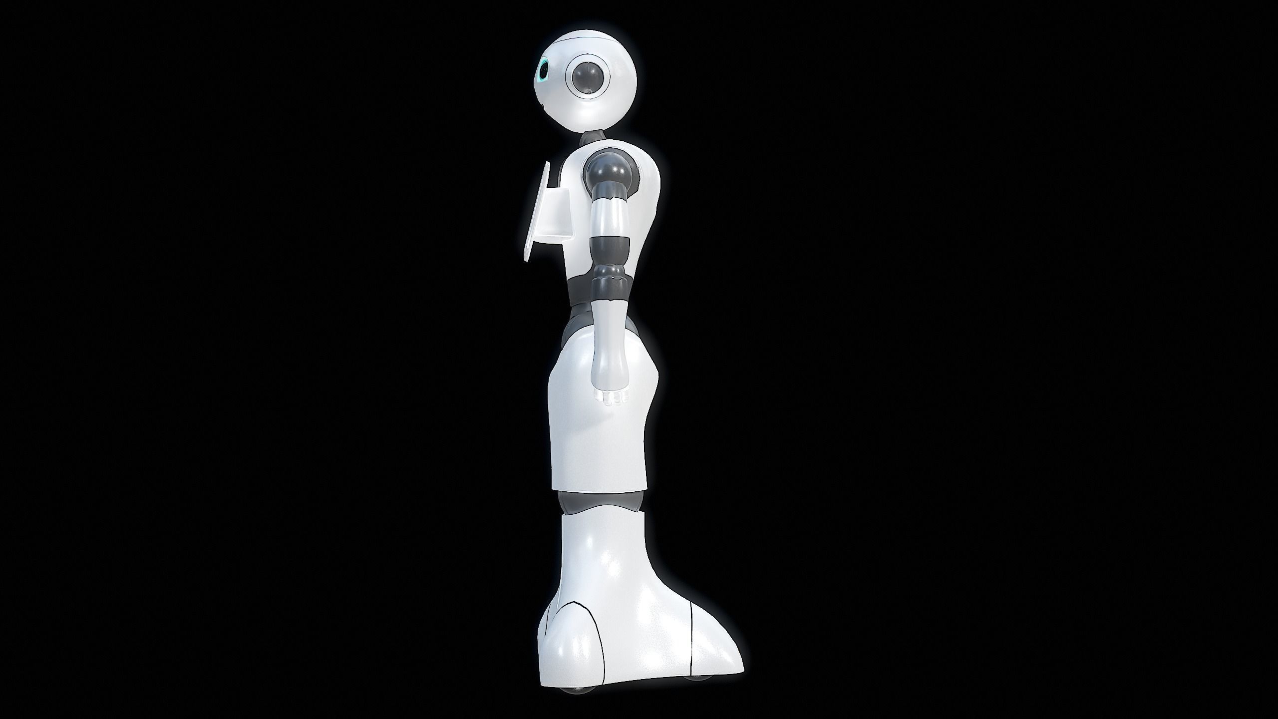 Robot Pepper PBR Gameready Low-poly 3D model_10