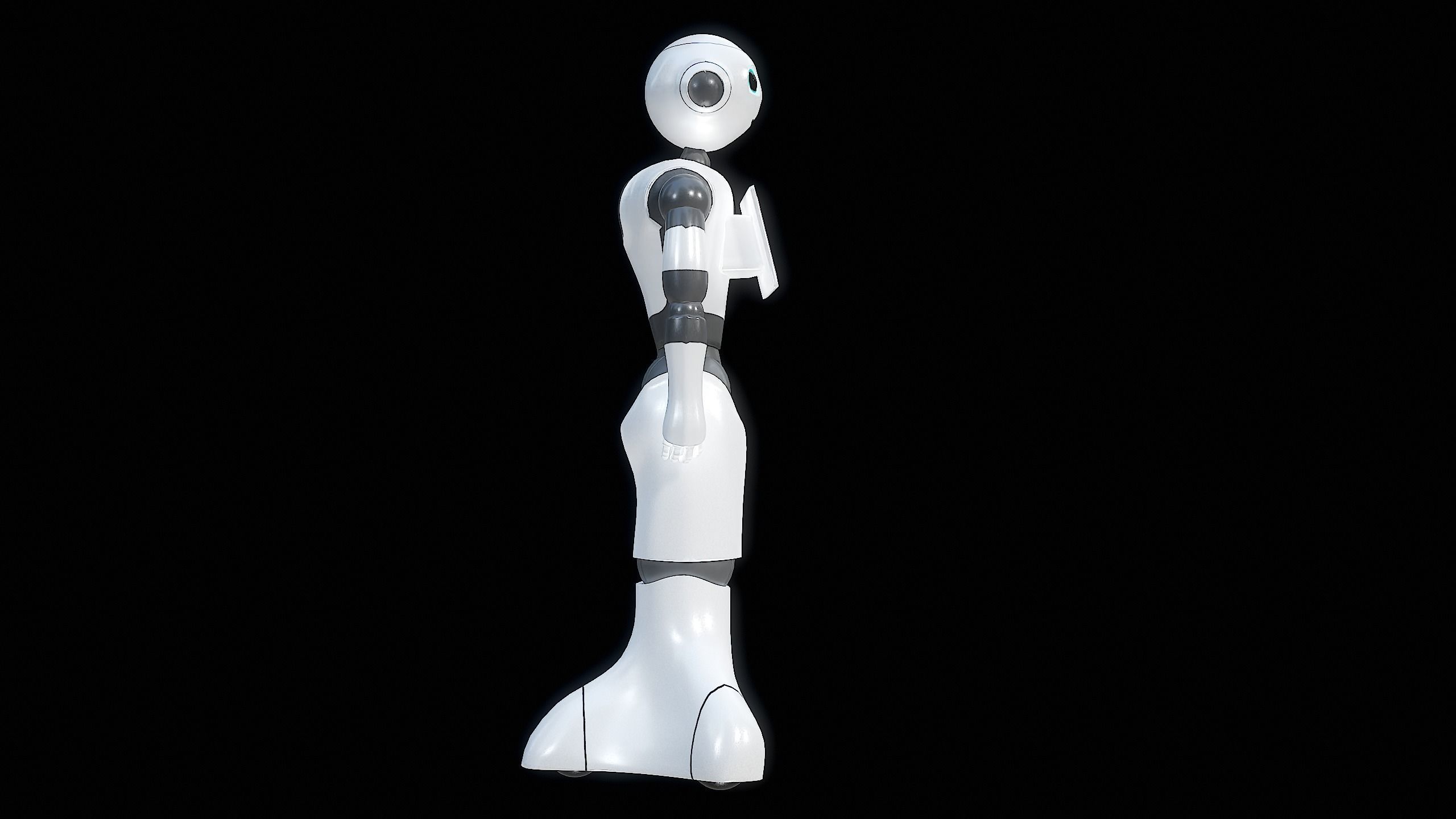 Robot Pepper PBR Gameready Low-poly 3D model_6