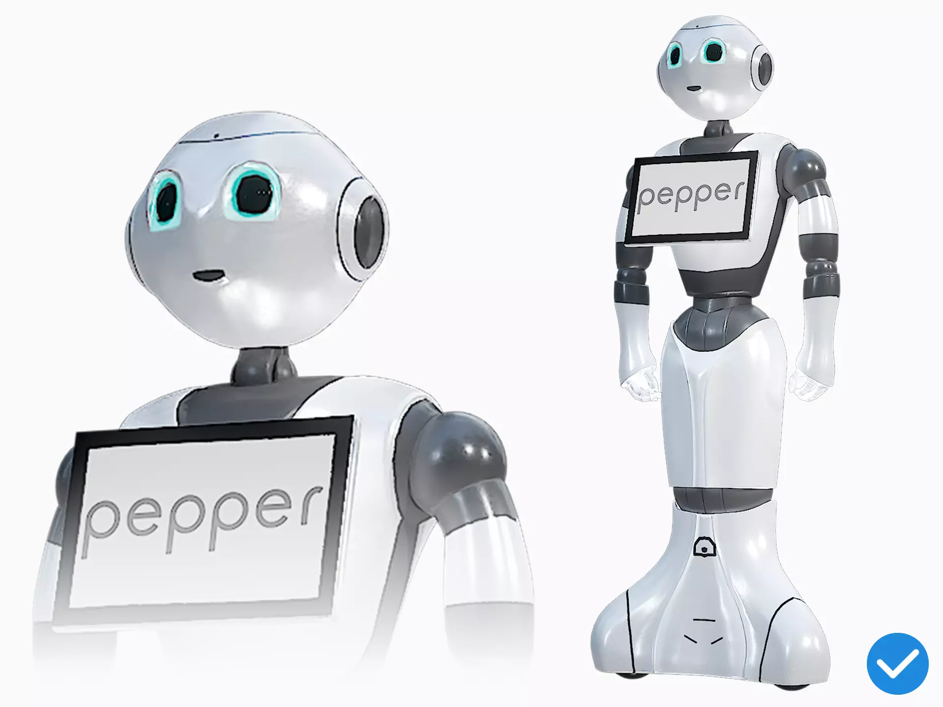 Robot Pepper PBR Gameready Low-poly 3D model_0