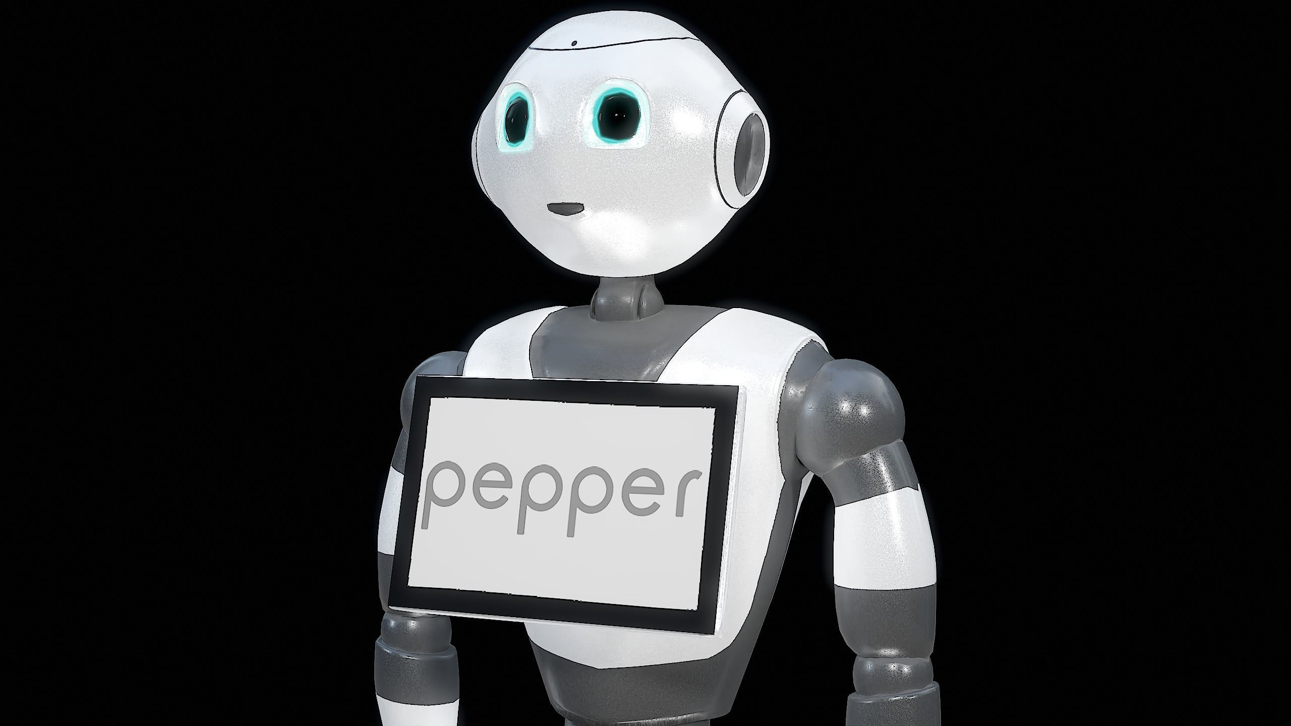 Robot Pepper PBR Gameready Low-poly 3D model_11