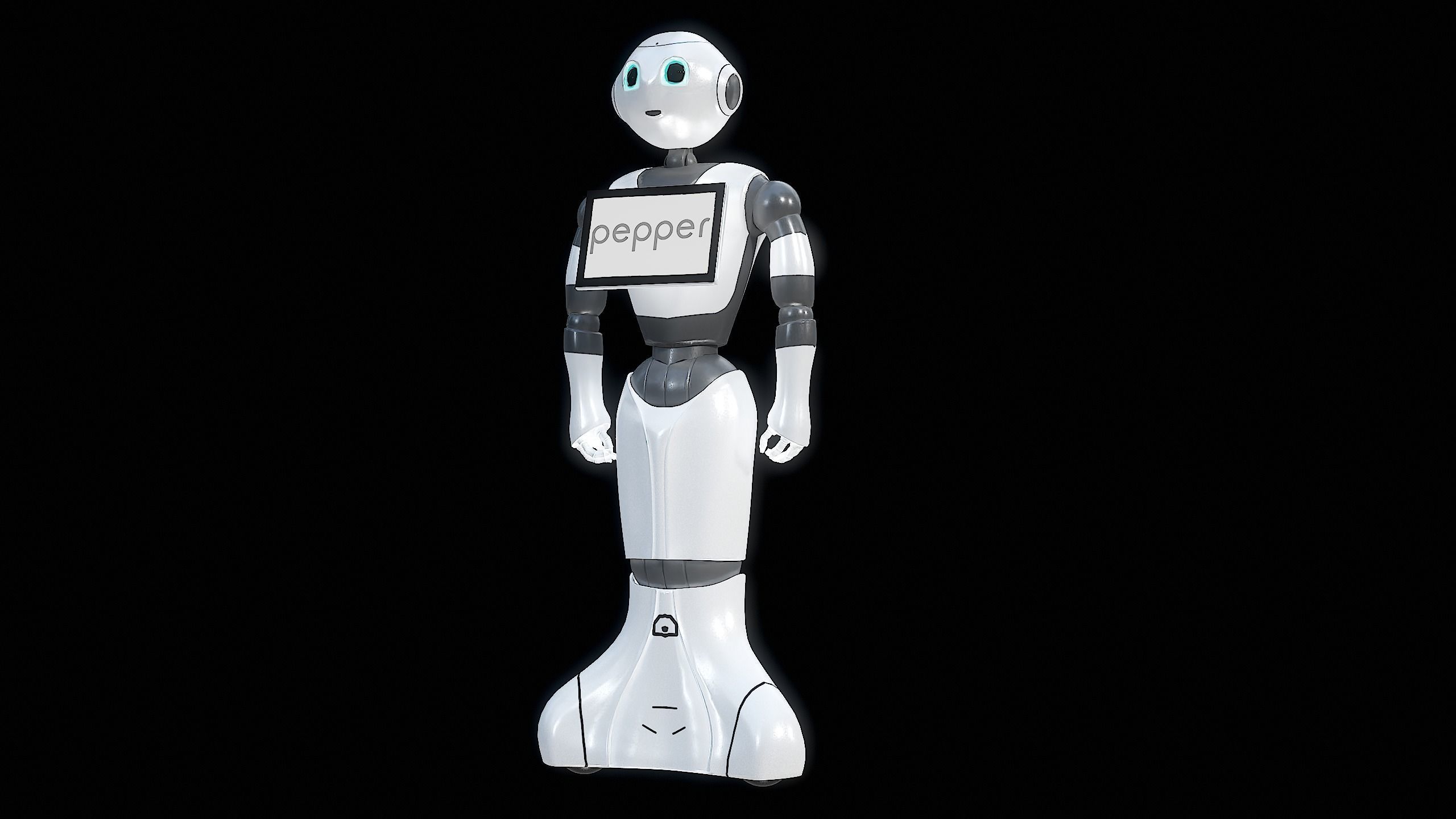 Robot Pepper PBR Gameready Low-poly 3D model_3