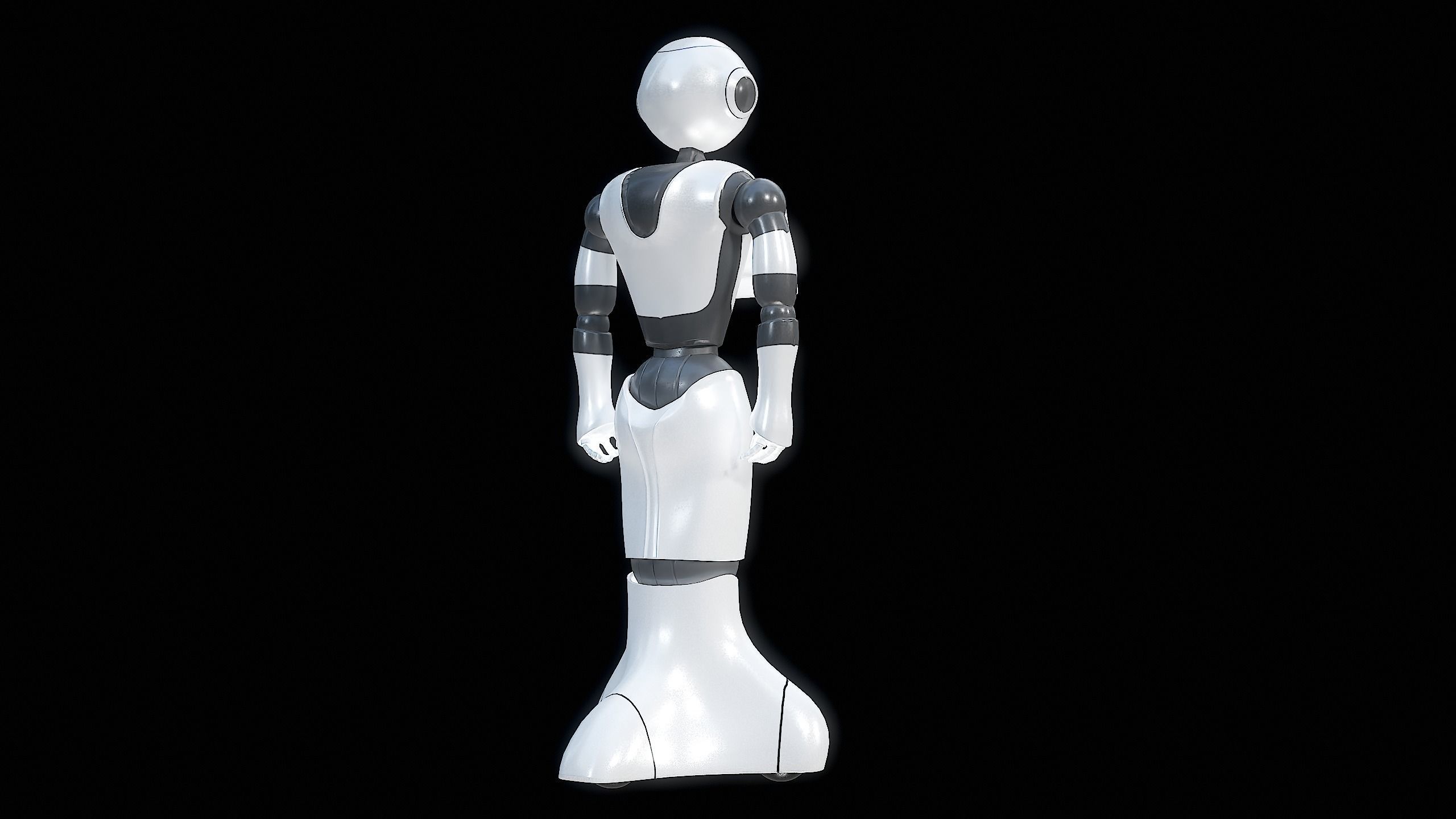 Robot Pepper PBR Gameready Low-poly 3D model_7