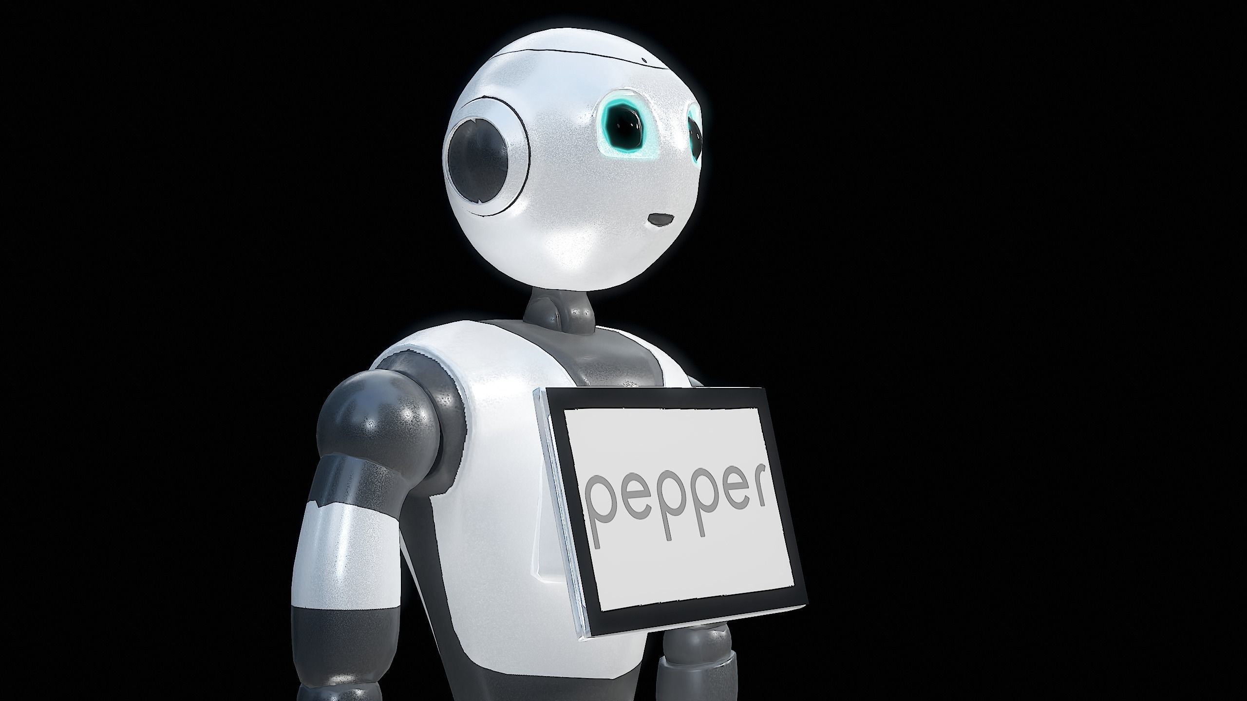 Robot Pepper PBR Gameready Low-poly 3D model_12
