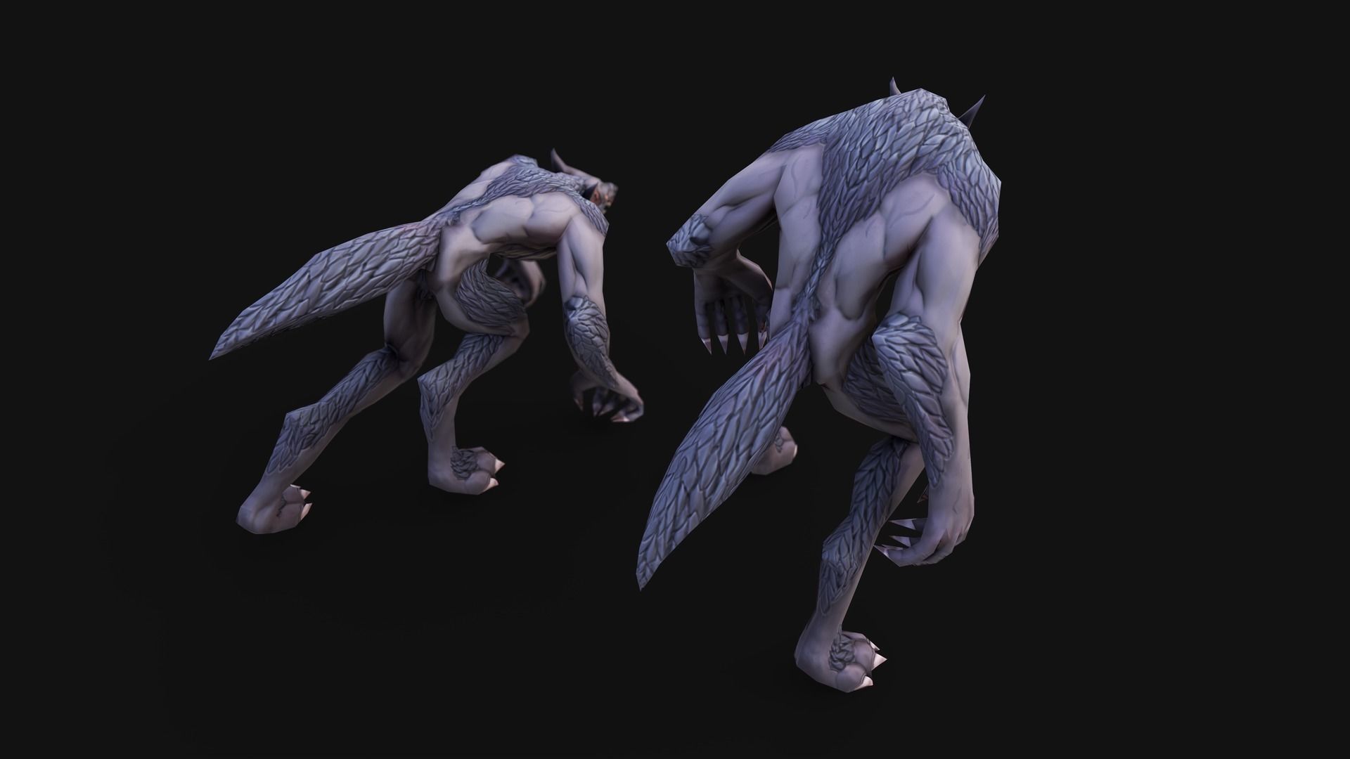Stylized Werewolf Low-poly 3D model_4