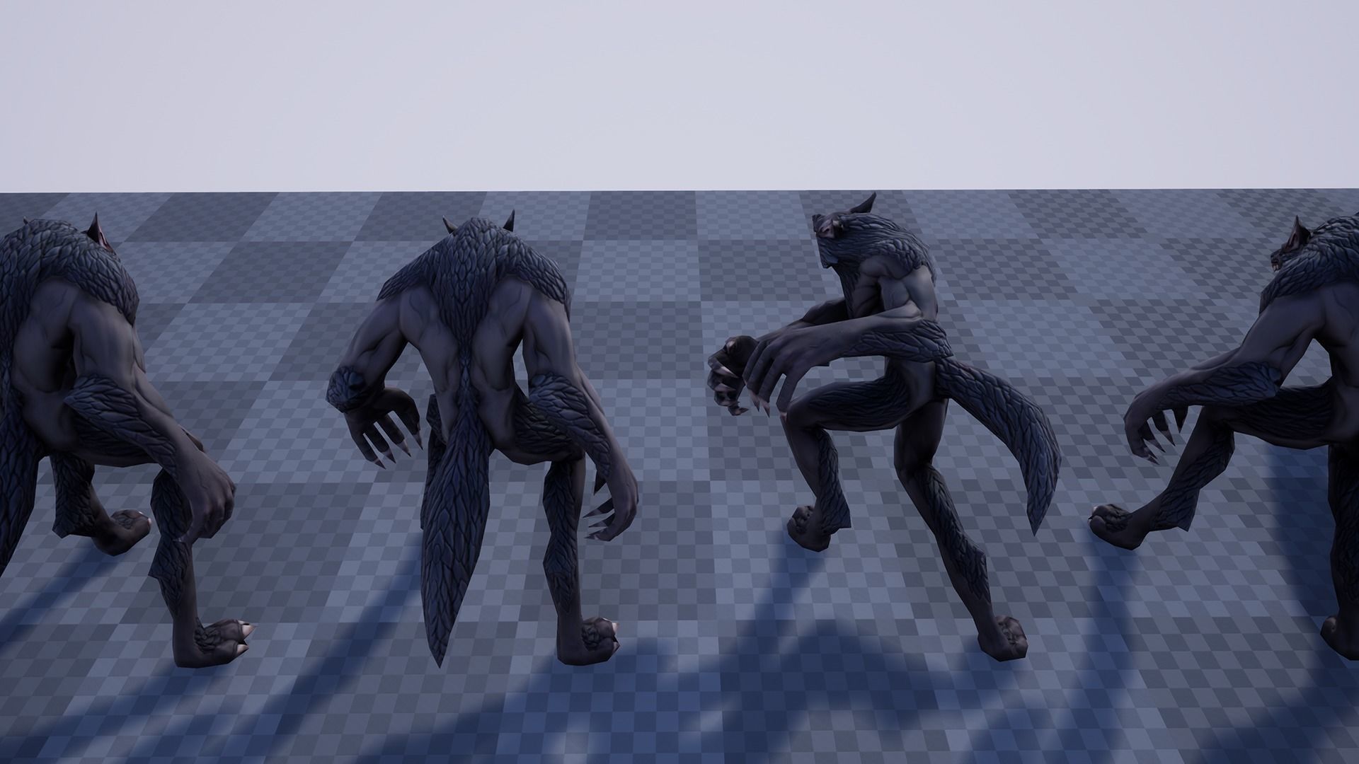 Stylized Werewolf Low-poly 3D model_13