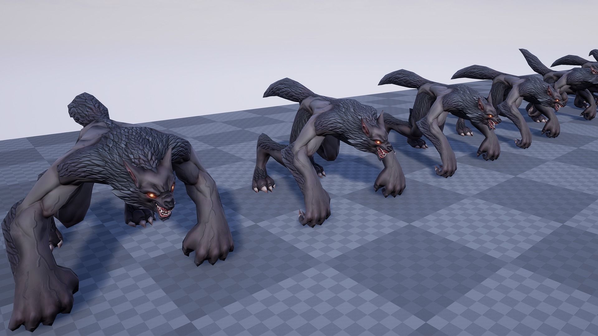 Stylized Werewolf Low-poly 3D model_9