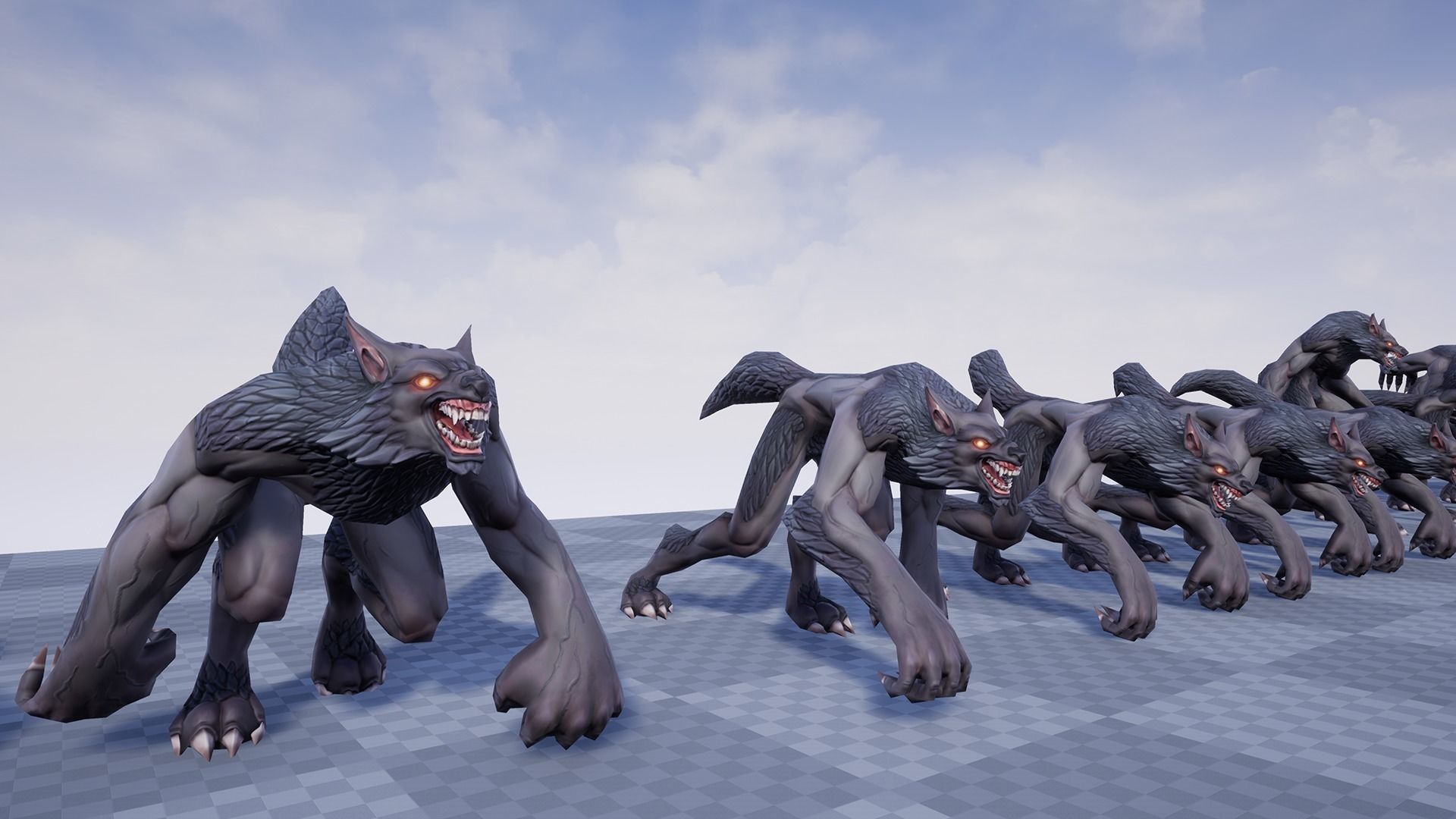 Stylized Werewolf Low-poly 3D model_10