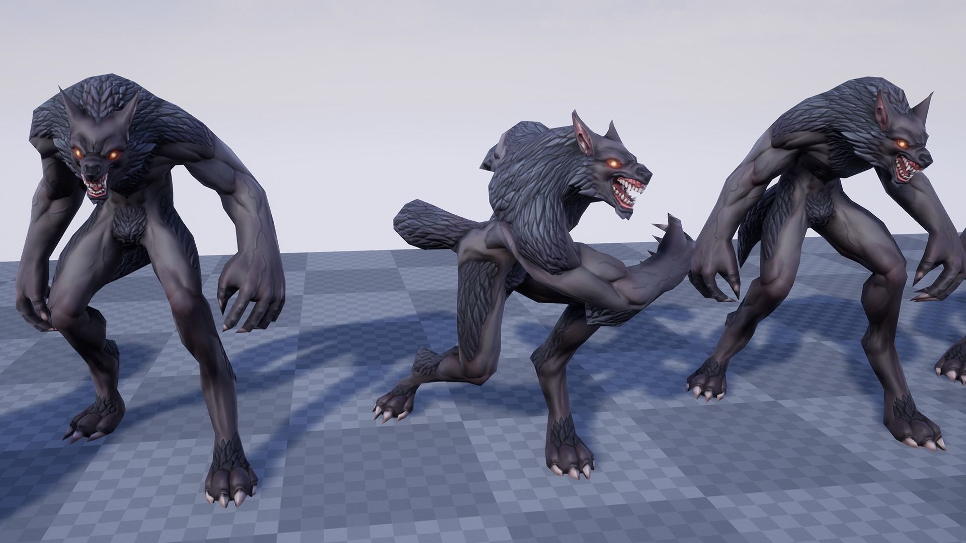 Stylized Werewolf Low-poly 3D model_11