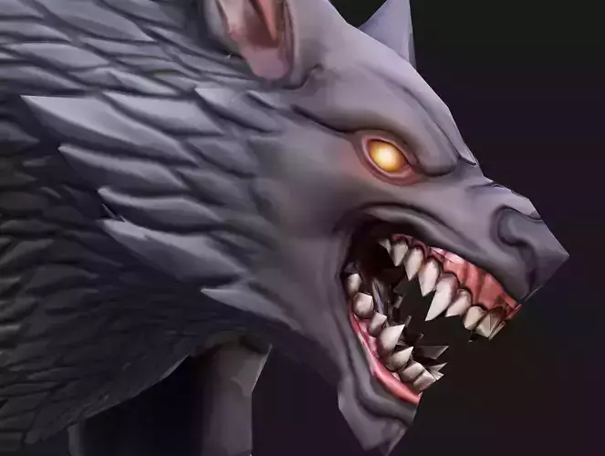 Stylized Werewolf Low-poly 3D model