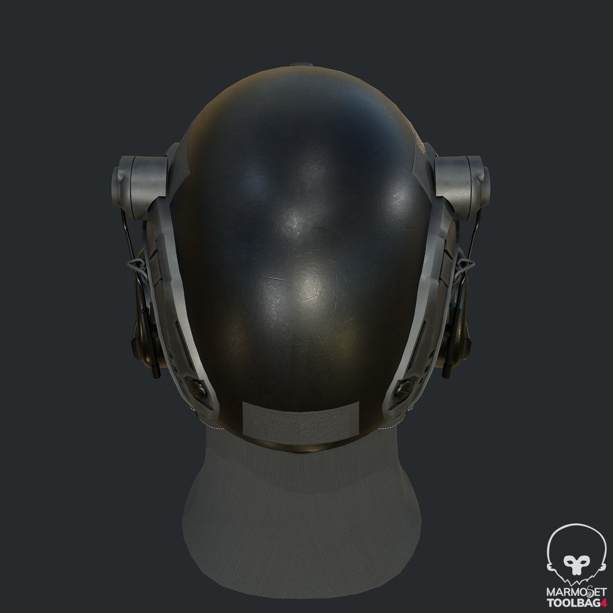 Pbr Tactical Helmet - Balaclava Low-poly 3D model_10