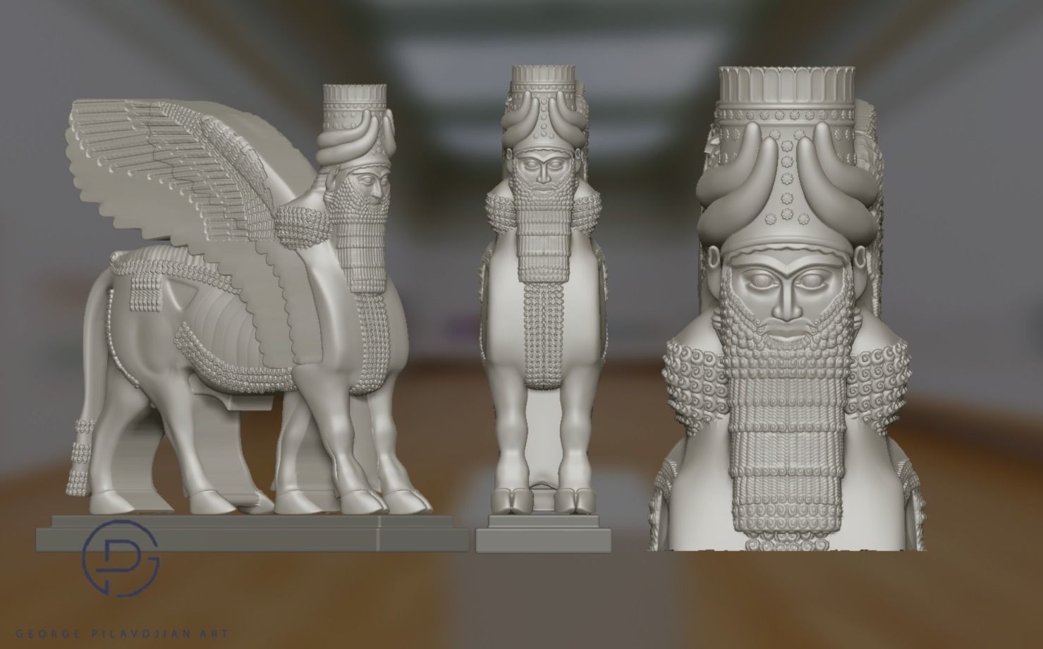 LAMASSU WINGEDBULLOFNINEVEH 3D model_5