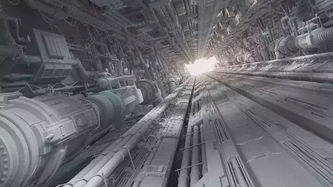 Sci-Fi Architecture Panels Kit Vol 05-PBR Low-poly 3D model 5