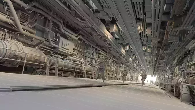 Sci-Fi Architecture Panels Kit Vol 05-PBR Low-poly 3D model 3