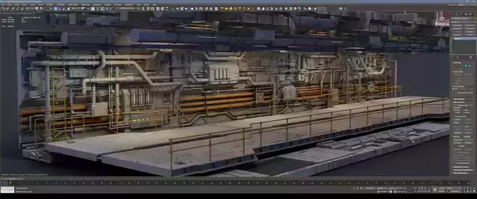 Sci-Fi Architecture Panels Kit Vol 05-PBR Low-poly 3D model 7