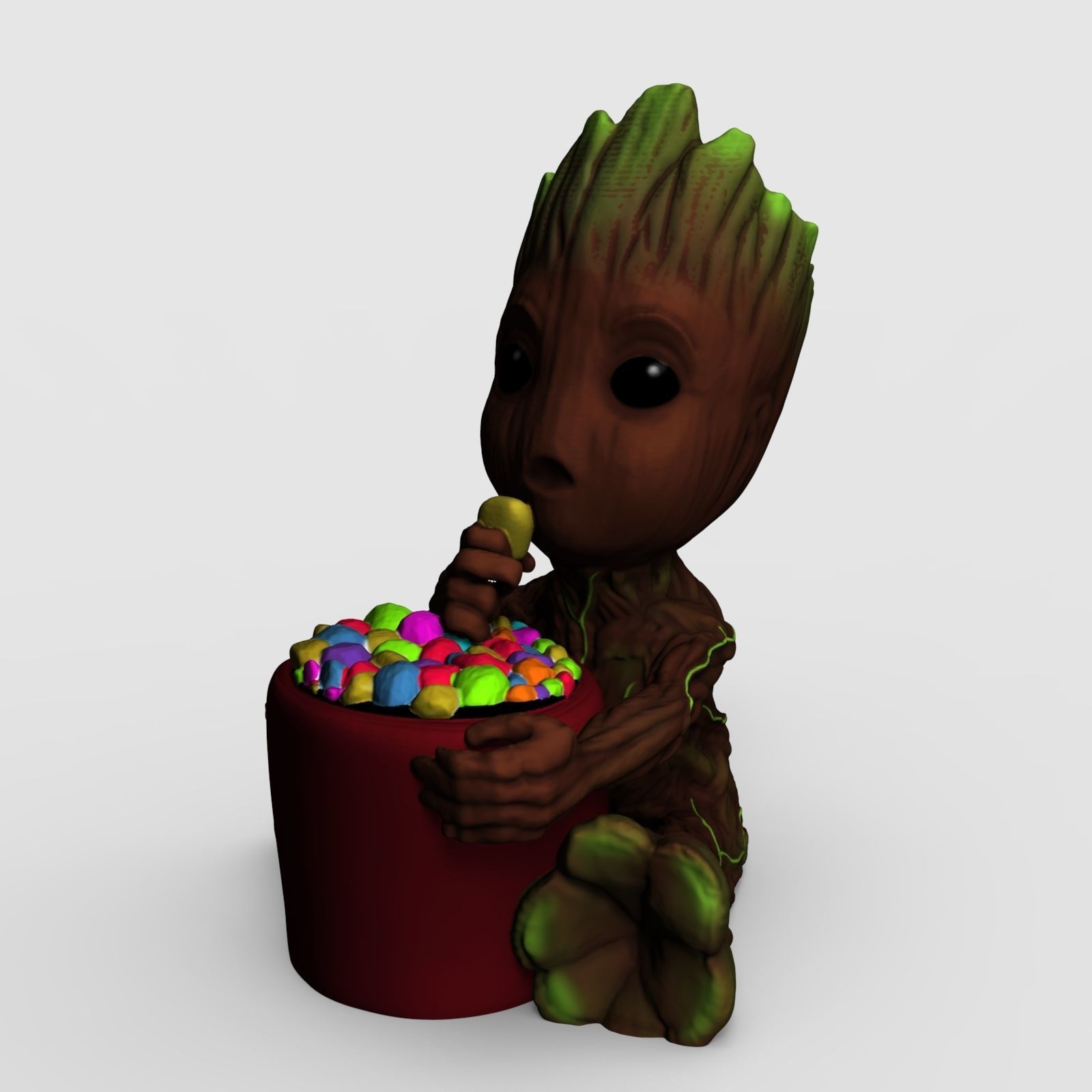 Sweet Groot Candy Planter - 3D Printable File 3D print model_3