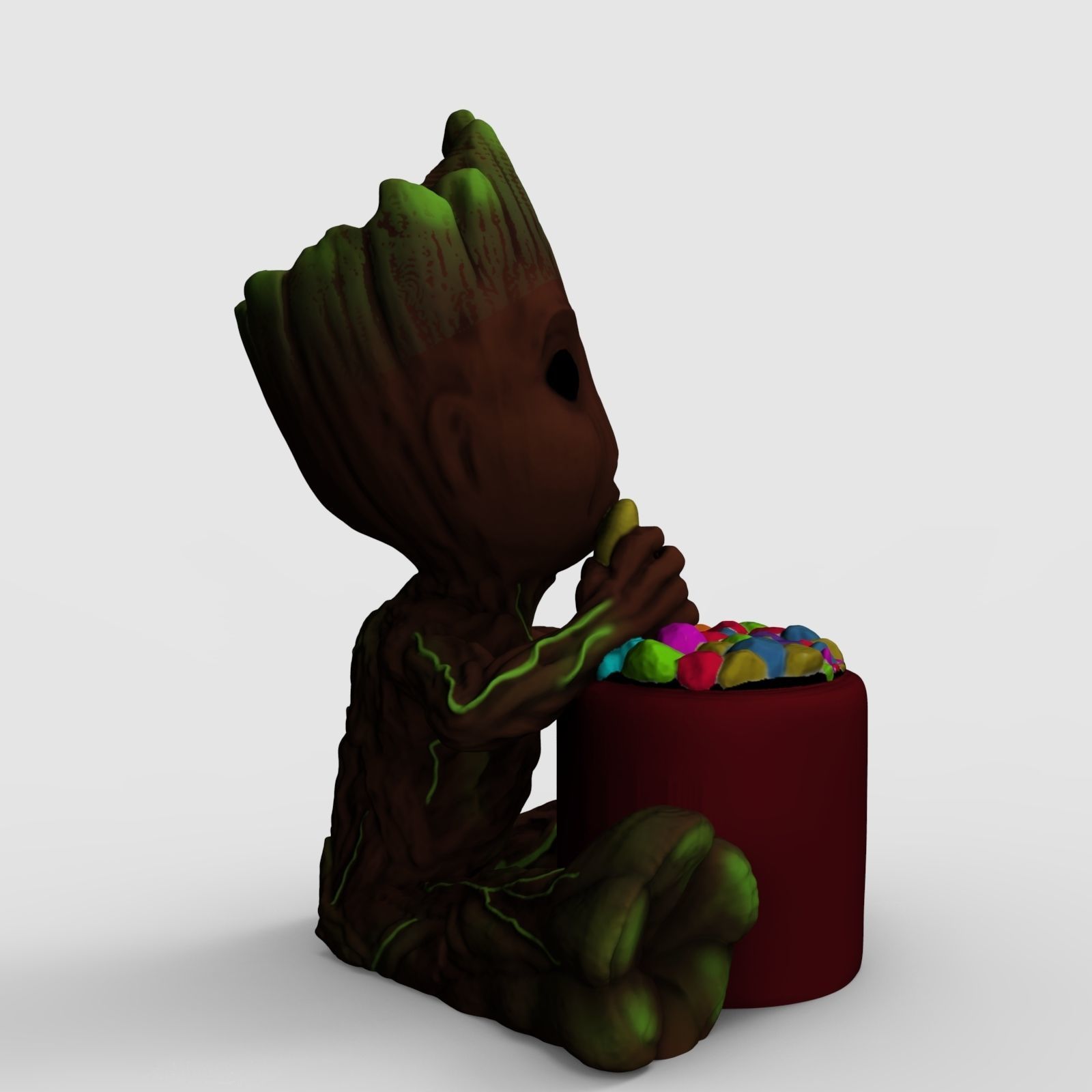 Sweet Groot Candy Planter - 3D Printable File 3D print model_14