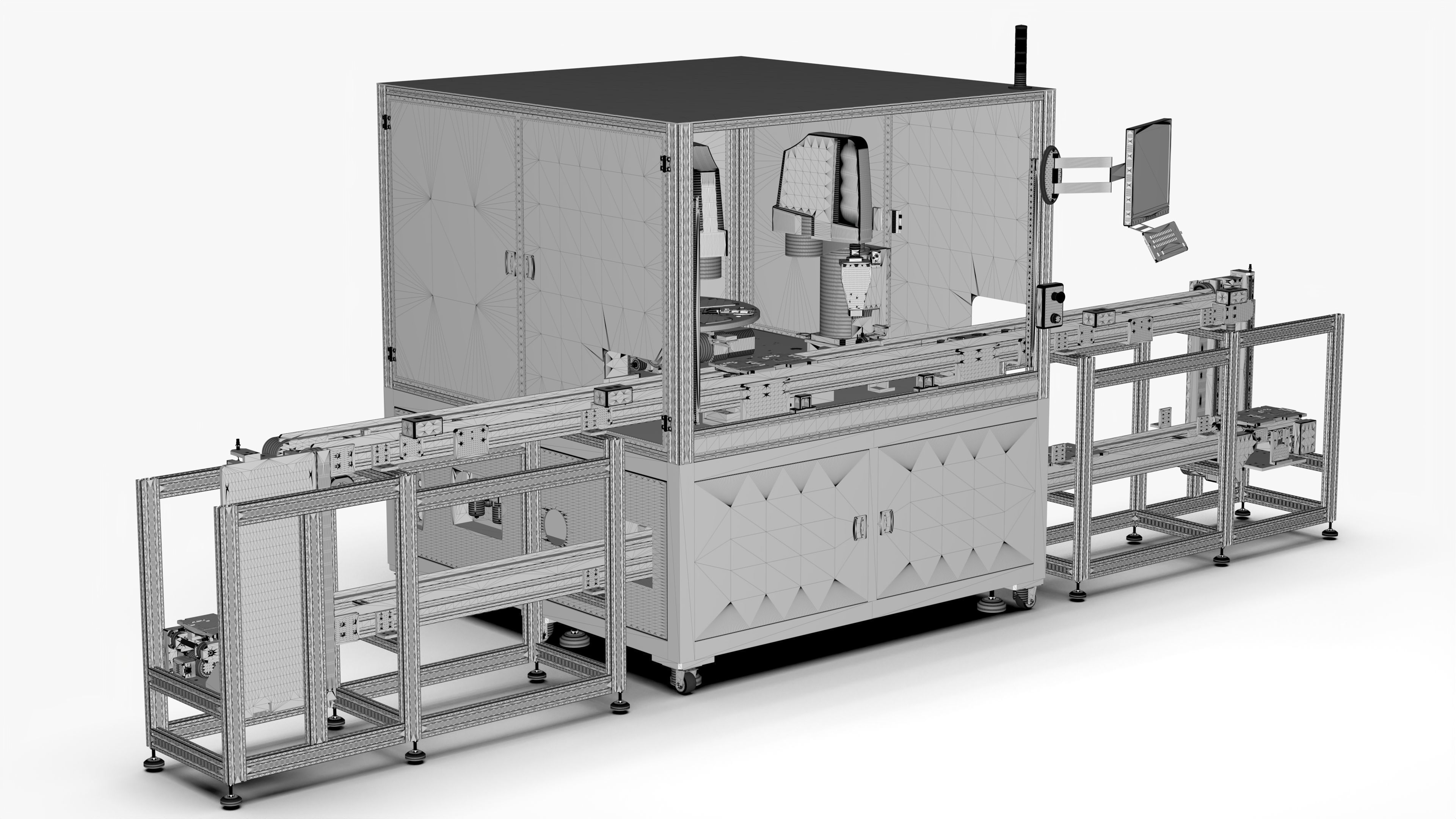 Automatic Mobile Phone Battery Testing Machine 3D model_16