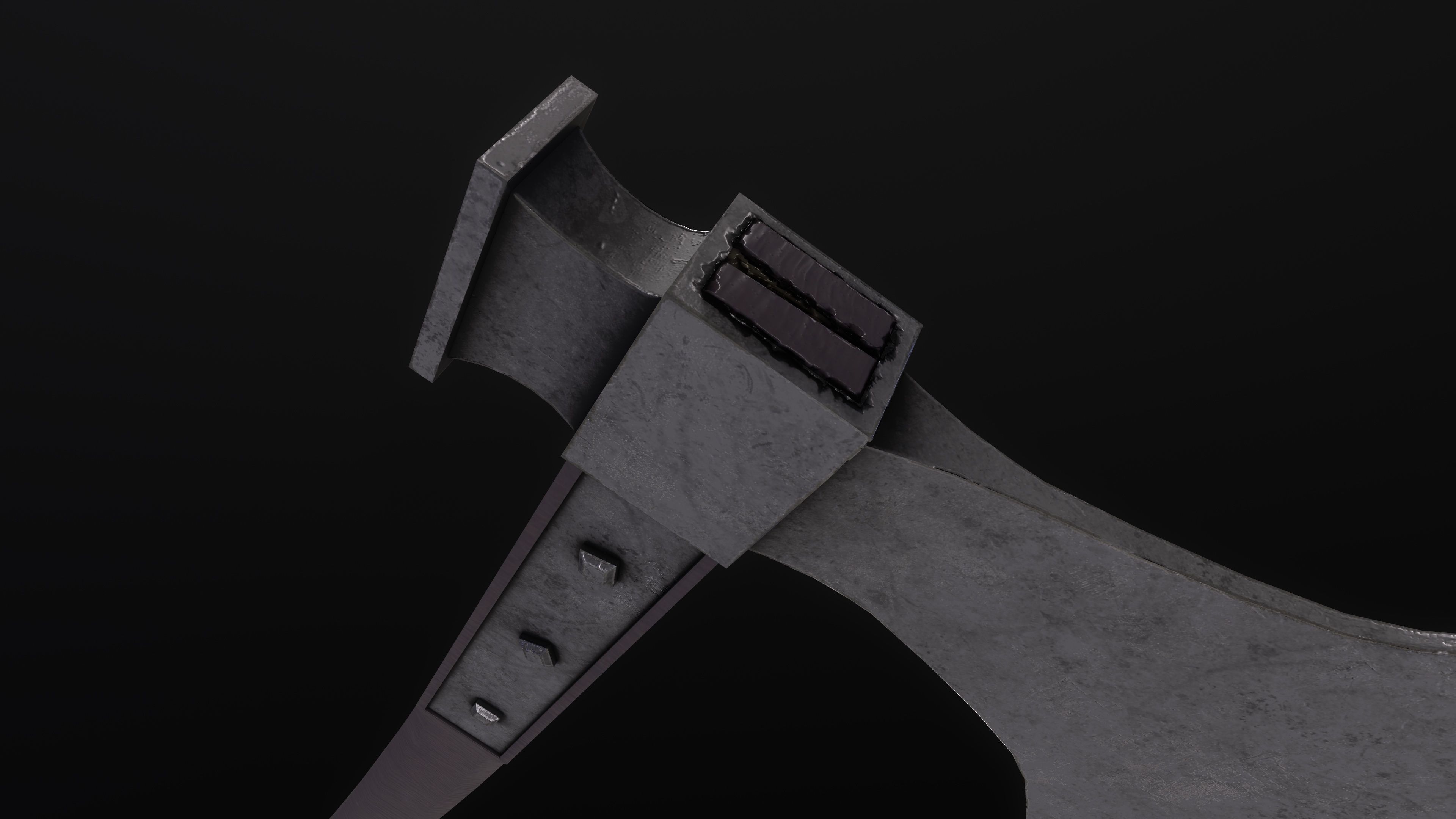 Axe of Giovanni Battista Bugatti - Papal Executioner Low-poly 3D model_6