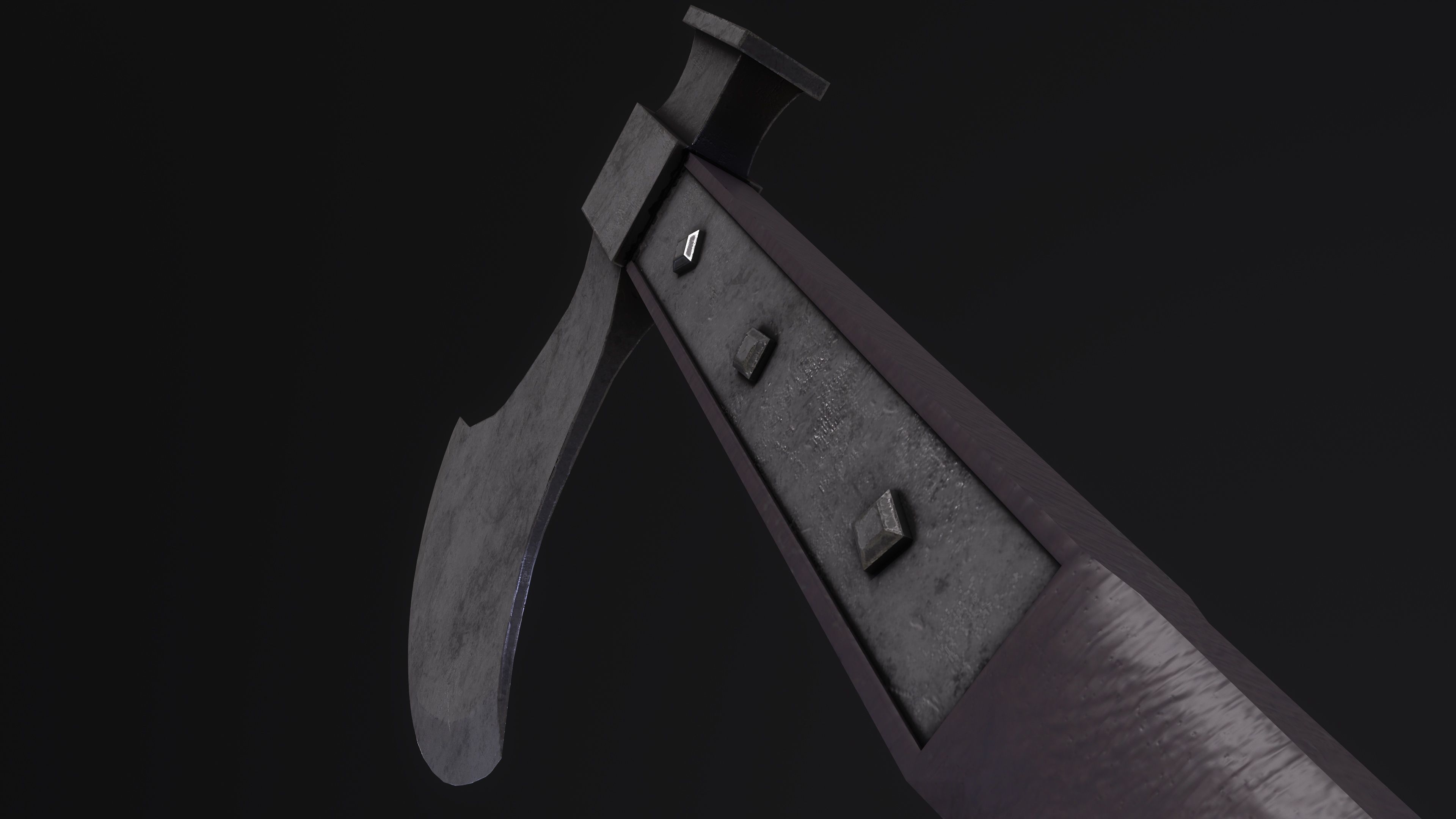 Axe of Giovanni Battista Bugatti - Papal Executioner Low-poly 3D model_8