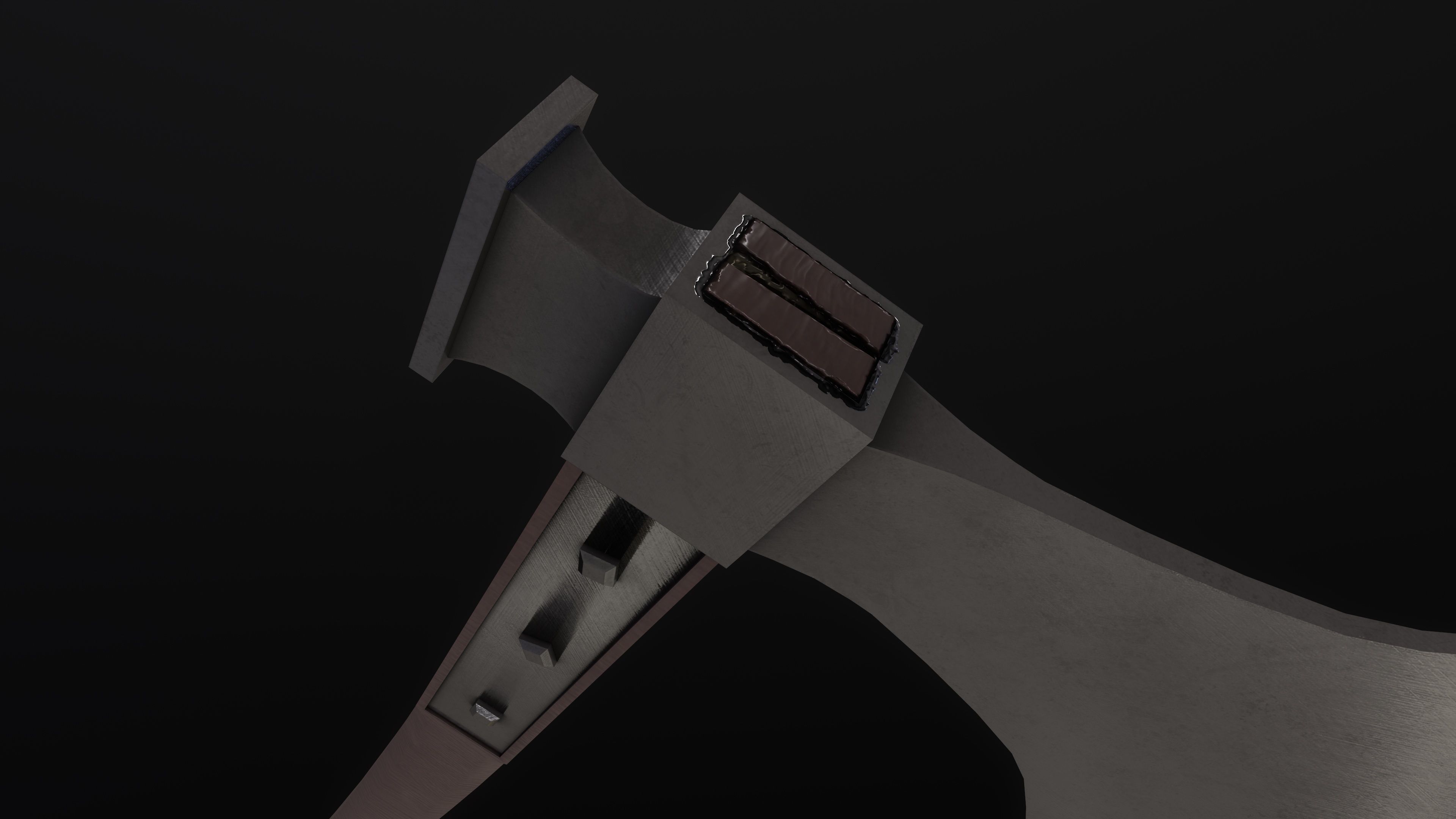 Axe of Giovanni Battista Bugatti - Papal Executioner Low-poly 3D model_7