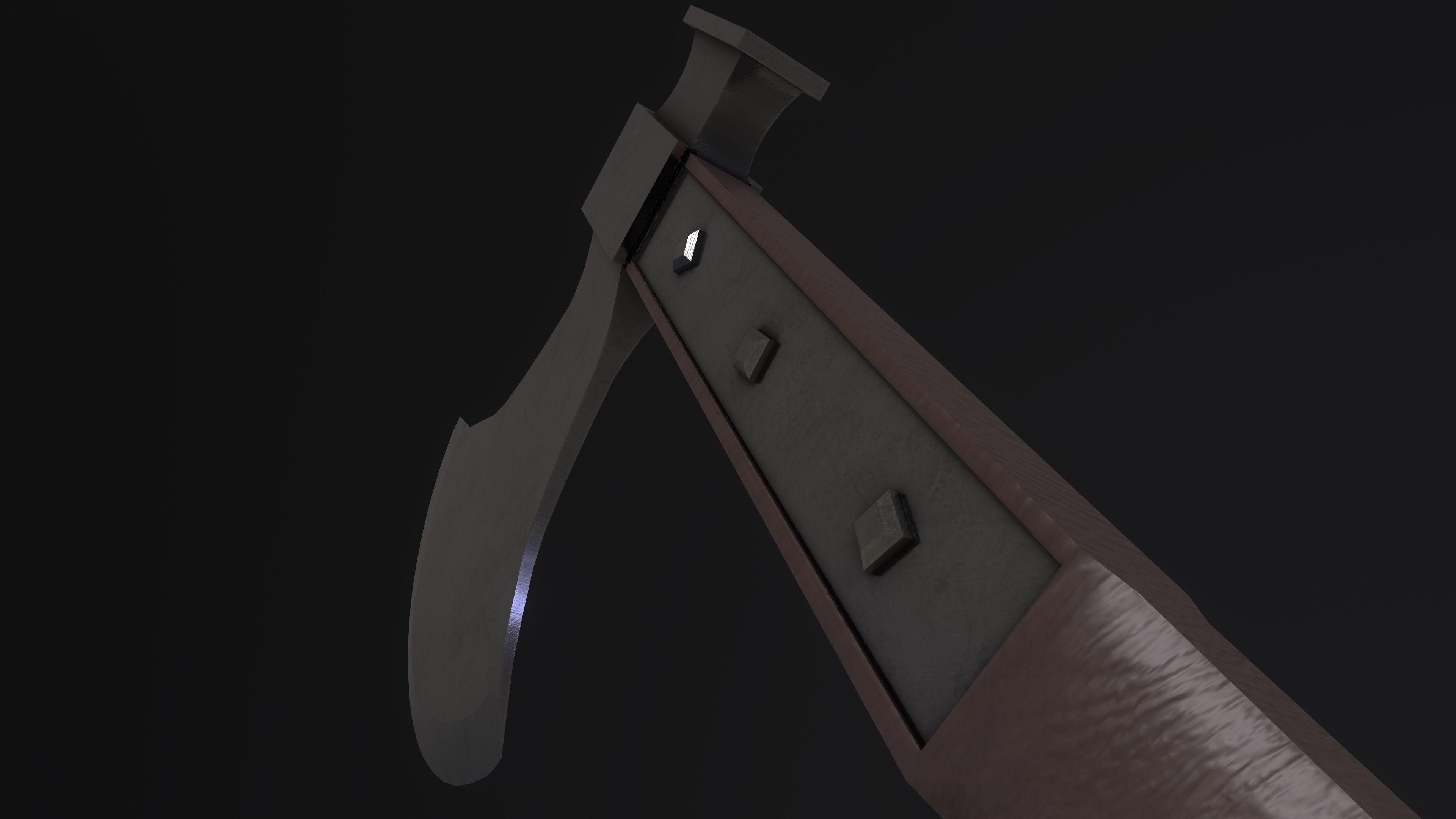 Axe of Giovanni Battista Bugatti - Papal Executioner Low-poly 3D model_9