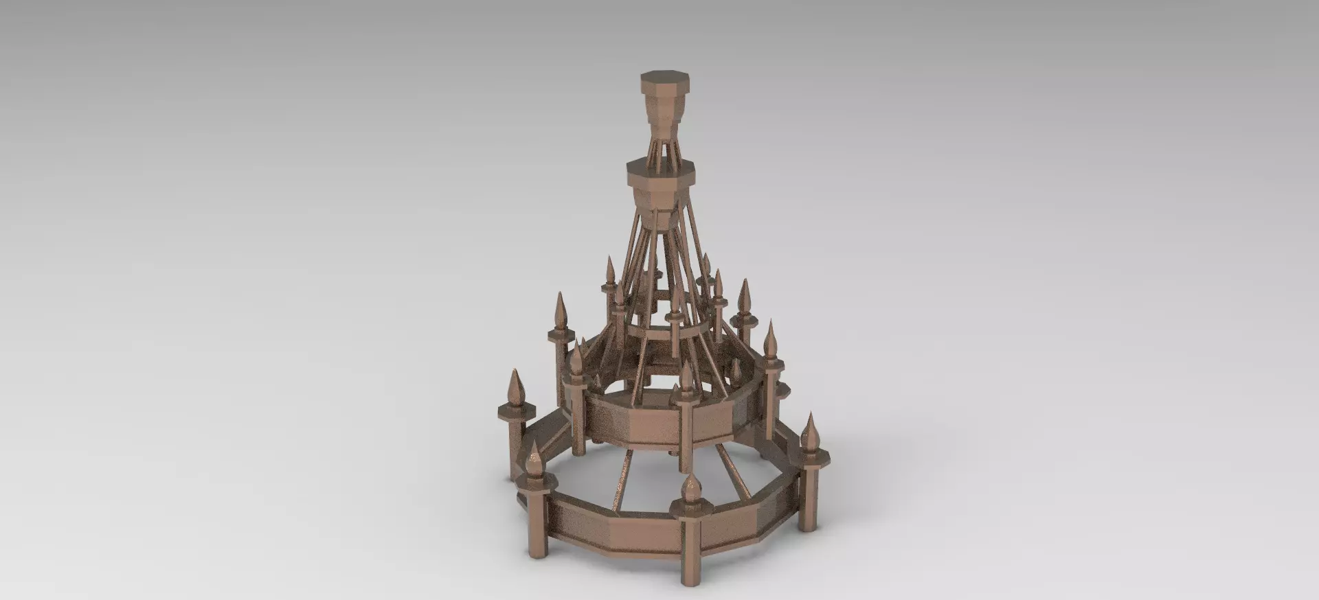 chandelier low poly 2 3D model