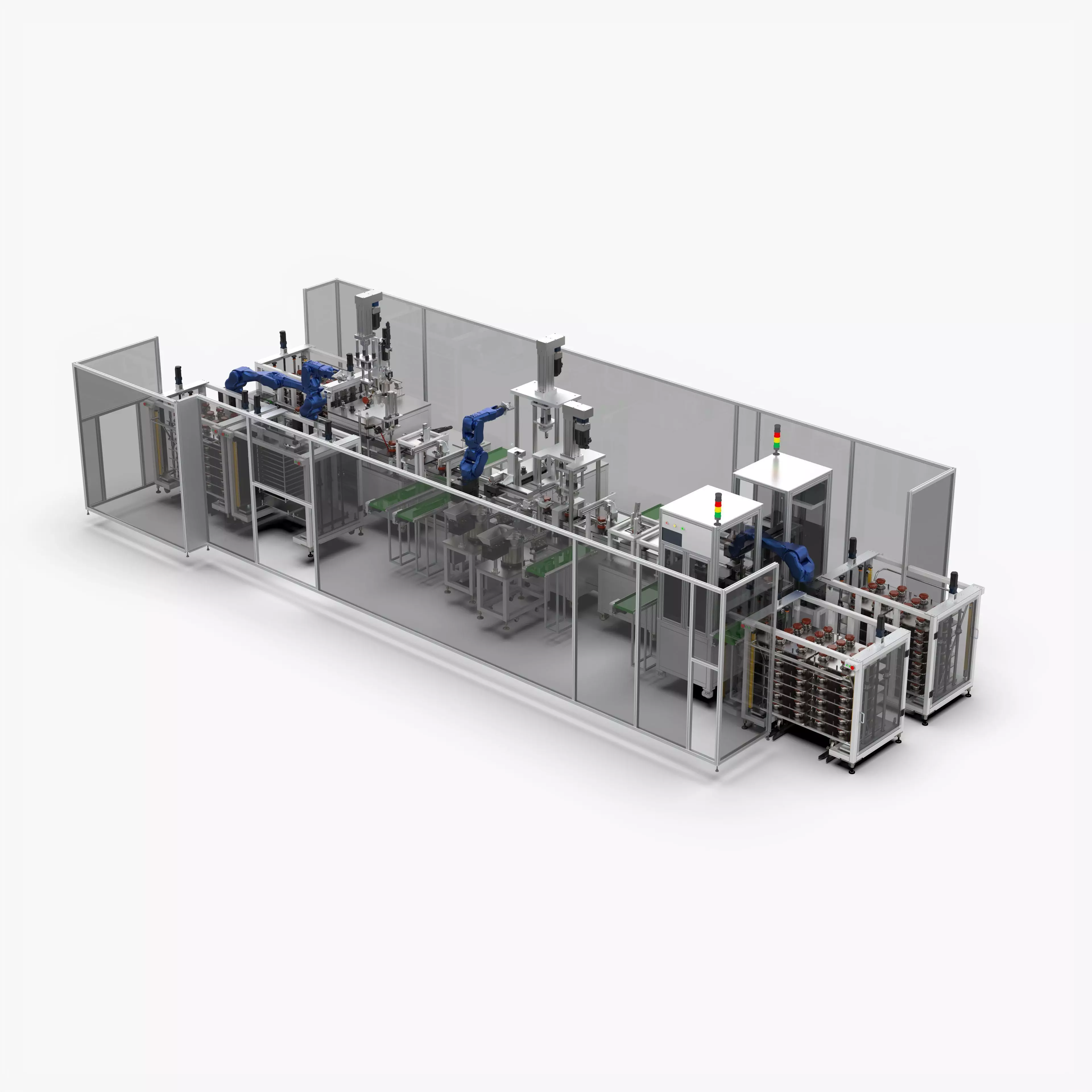 Automatic Booster Impeller Assembly and Pressing  Line 3D model_0