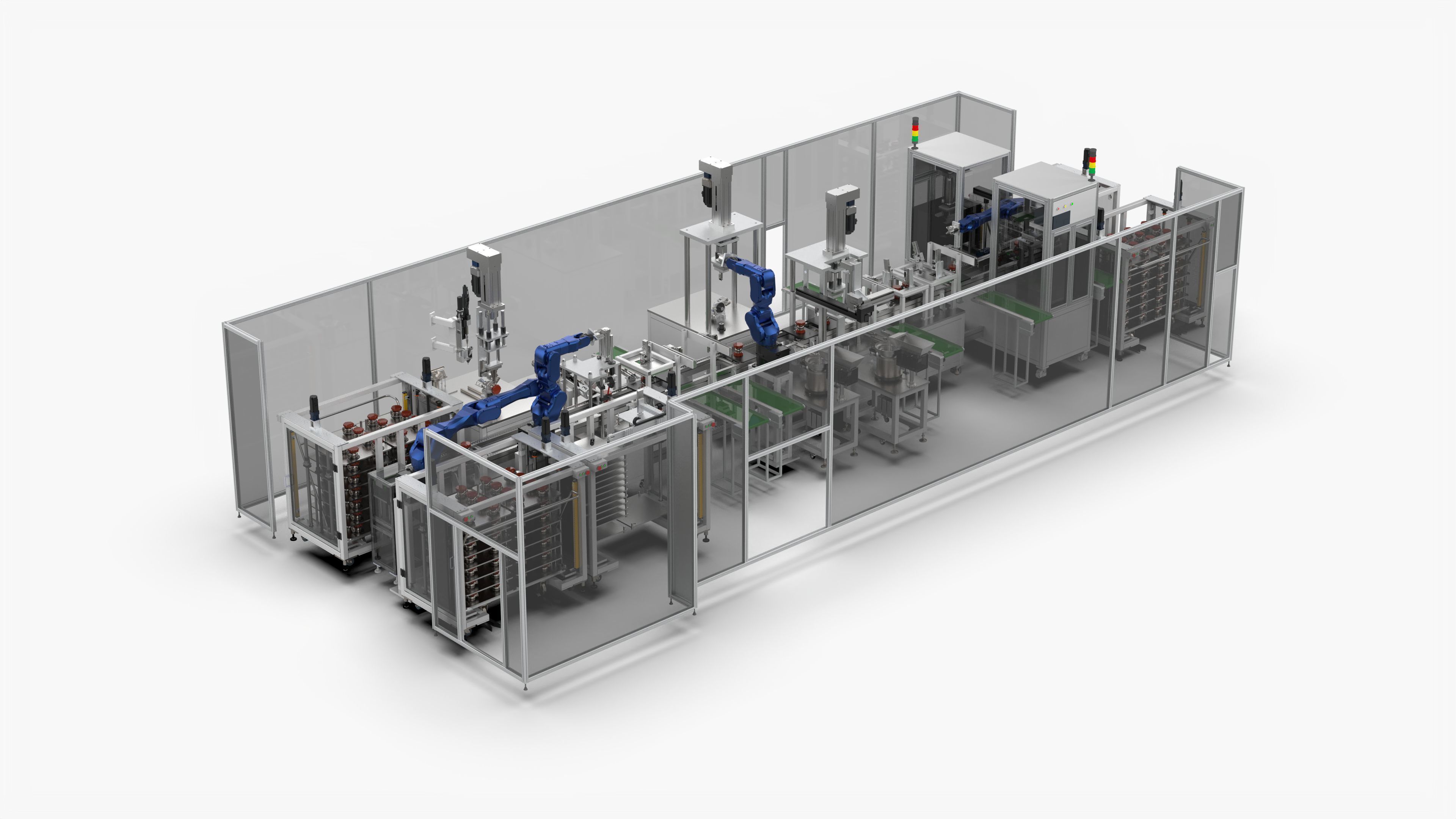 Automatic Booster Impeller Assembly and Pressing  Line 3D model_4